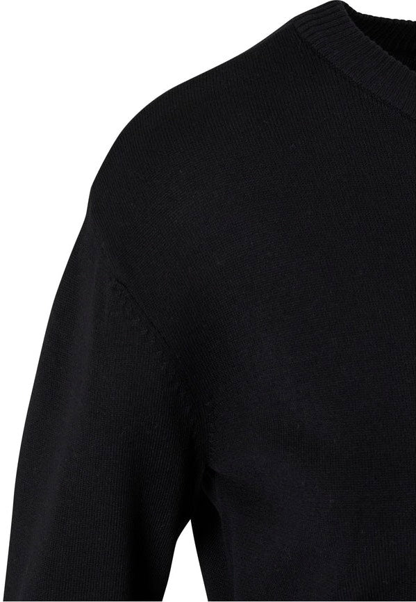 Urban Classics - Ladies Knitted Roundneck Black - Pullover | Women-Image