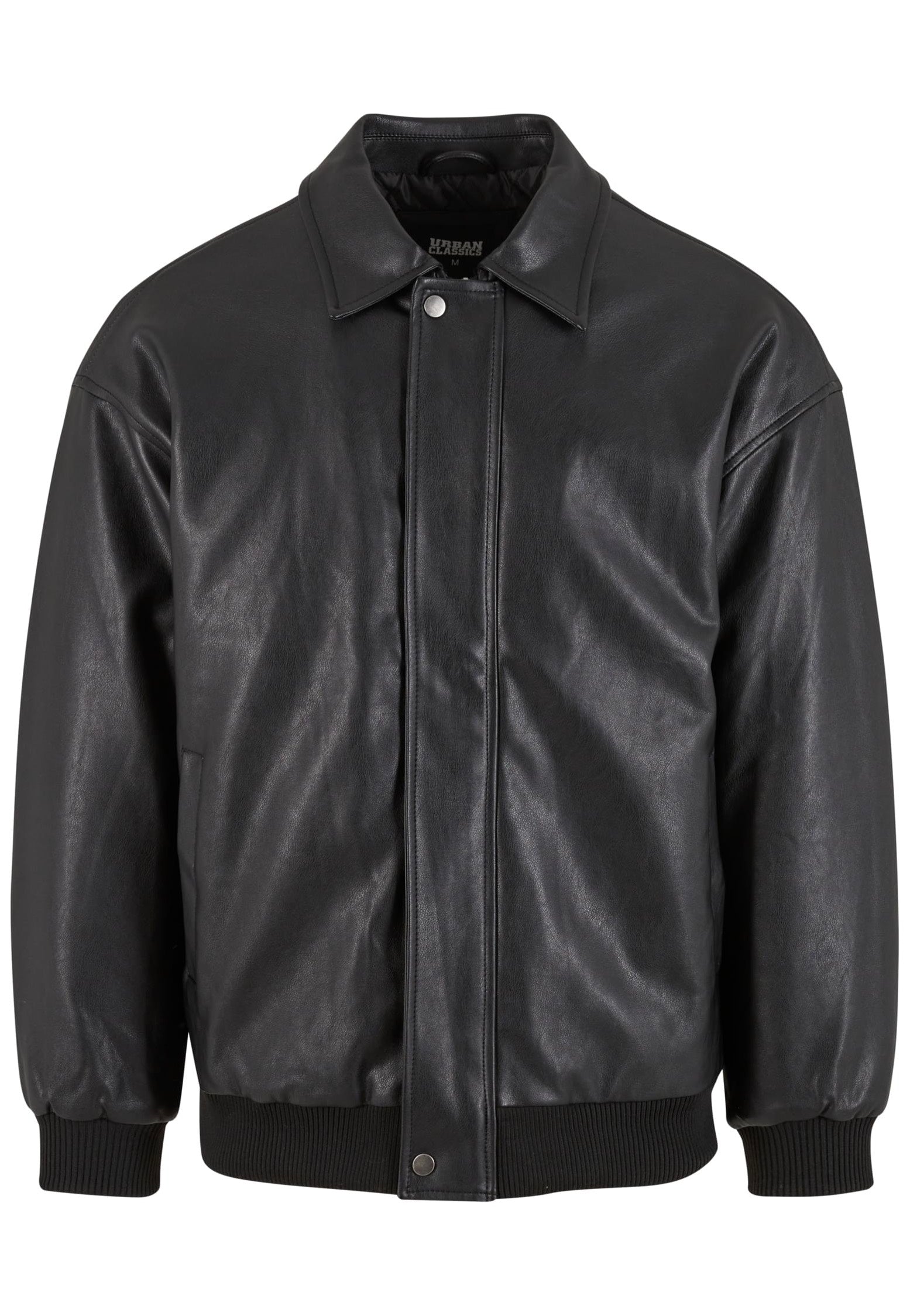 Urban Classics - Synthetic Leather Black - Leather Jacket | Men-Image