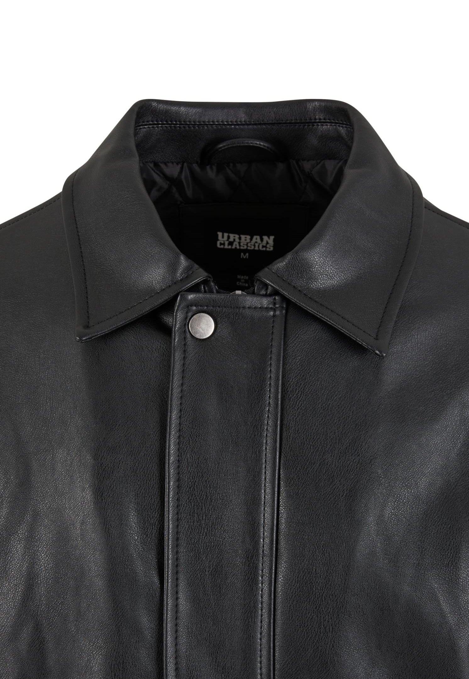 Urban Classics - Synthetic Leather Black - Leather Jacket | Men-Image