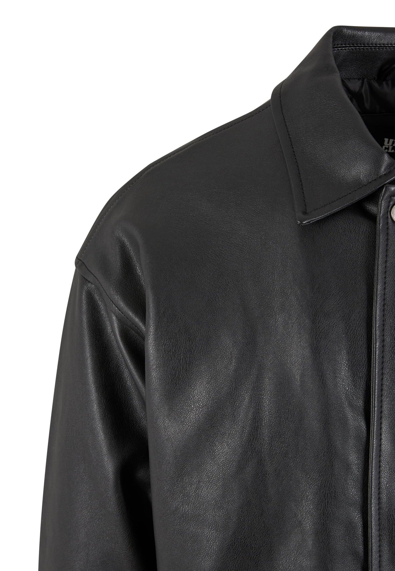 Urban Classics - Synthetic Leather Black - Leather Jacket | Men-Image