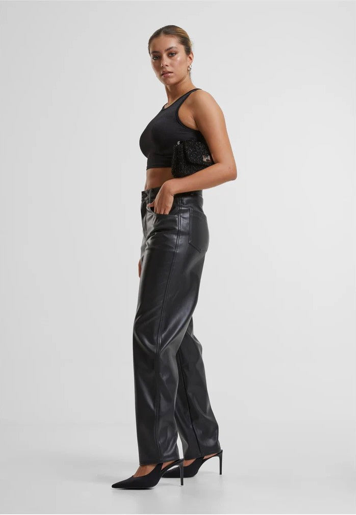 Urban Classics - Ladies Glitter Cropped Black - Top | Women-Image