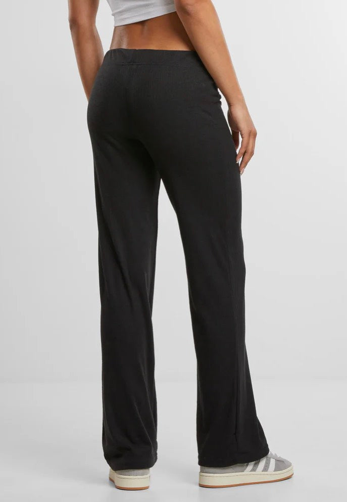 Urban Classics - Ladies Rib Black - Pants | Women-Image