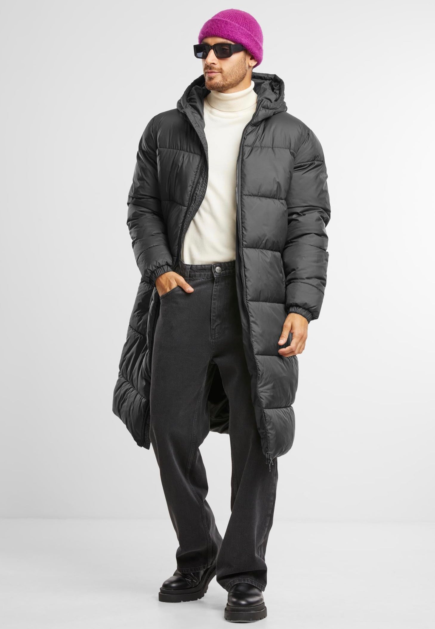 Urban Classics - Long Puffer Black - Jacket | Men-Image