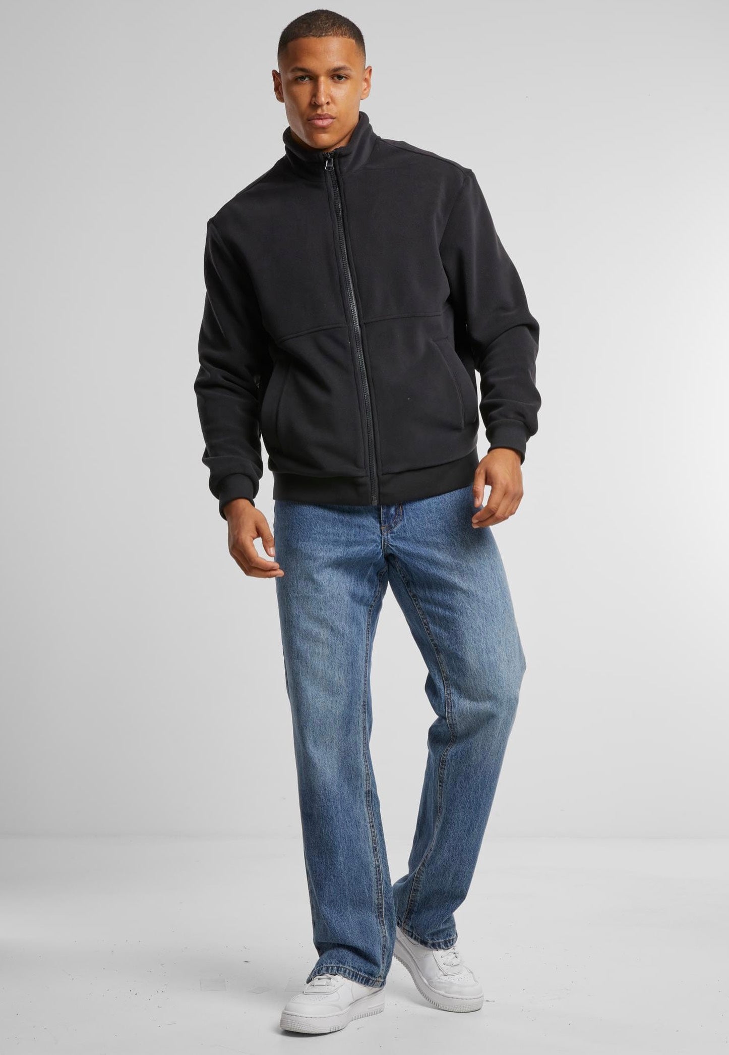 Urban Classics - Colour Block Polar Fleece Black/Black - Jacket | Men-Image