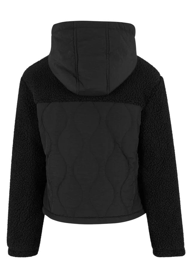 Urban Classics - Ladies Sherpa Crinkle Nylon Mix Black/Black - Jacket | Women-Image