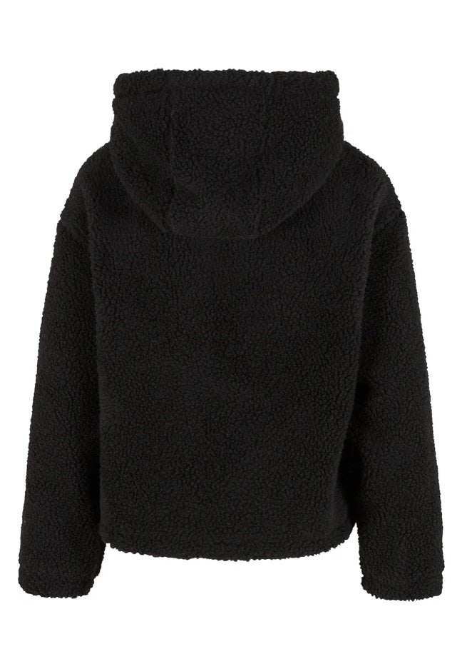 Urban Classics - Ladies Short Hooded Sherpa Black - Jacket | Women-Image