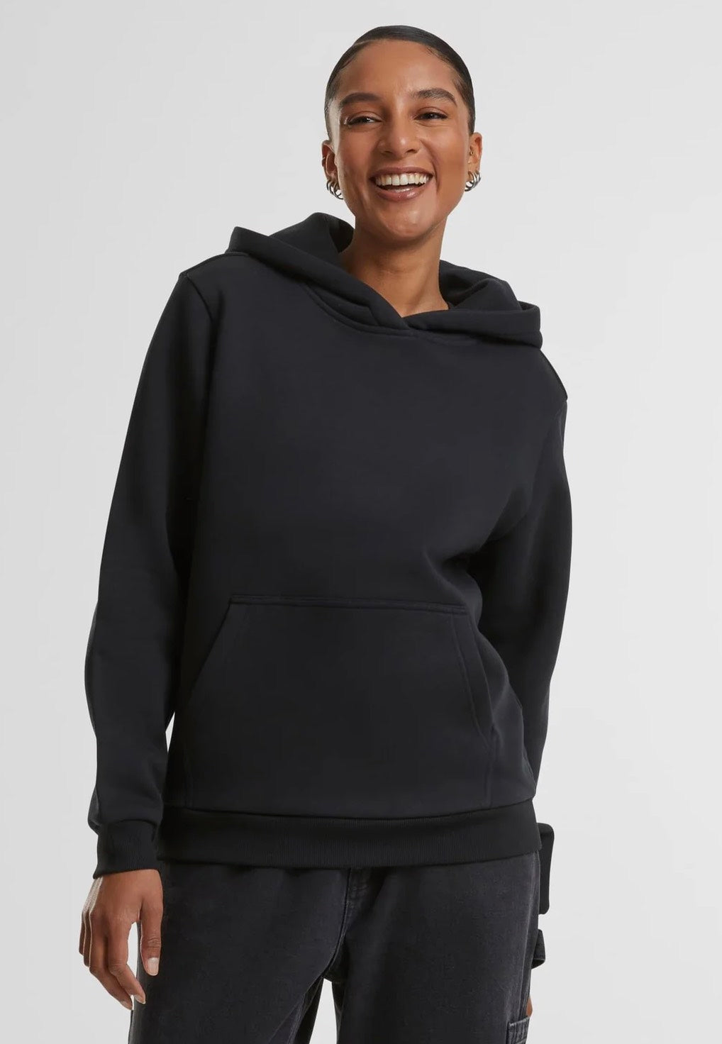 Urban Classics - Ladies Fluffy Black - Hoodie | Women-Image