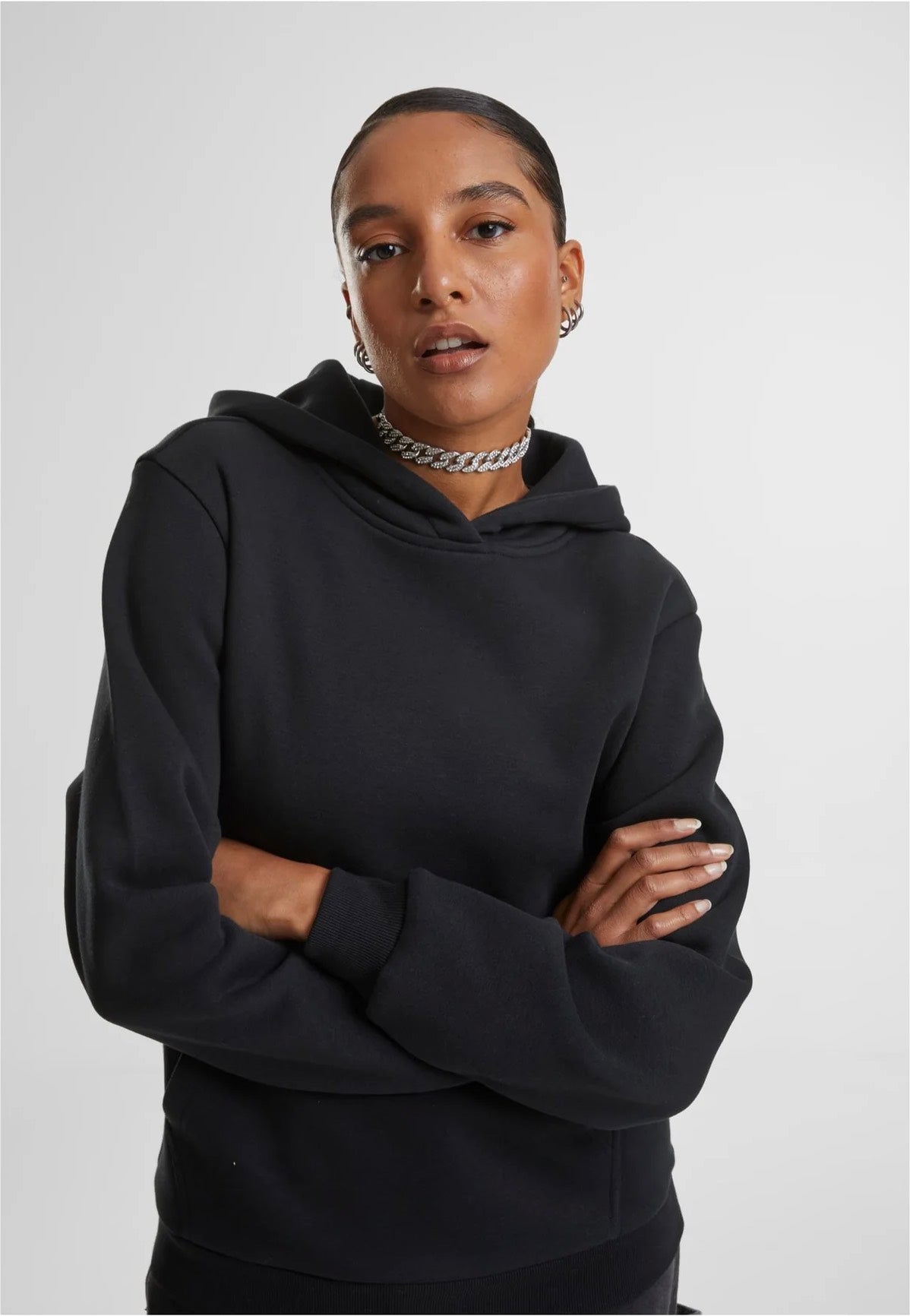 Urban Classics - Ladies Fluffy Black - Hoodie | Women-Image