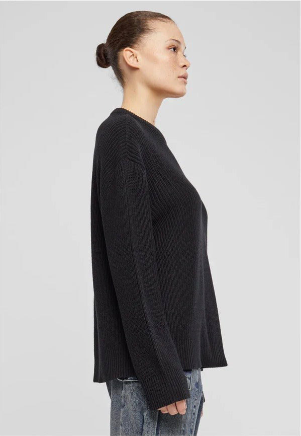 Urban Classics - Ladies Rib Knit Black - Pullover | Women-Image