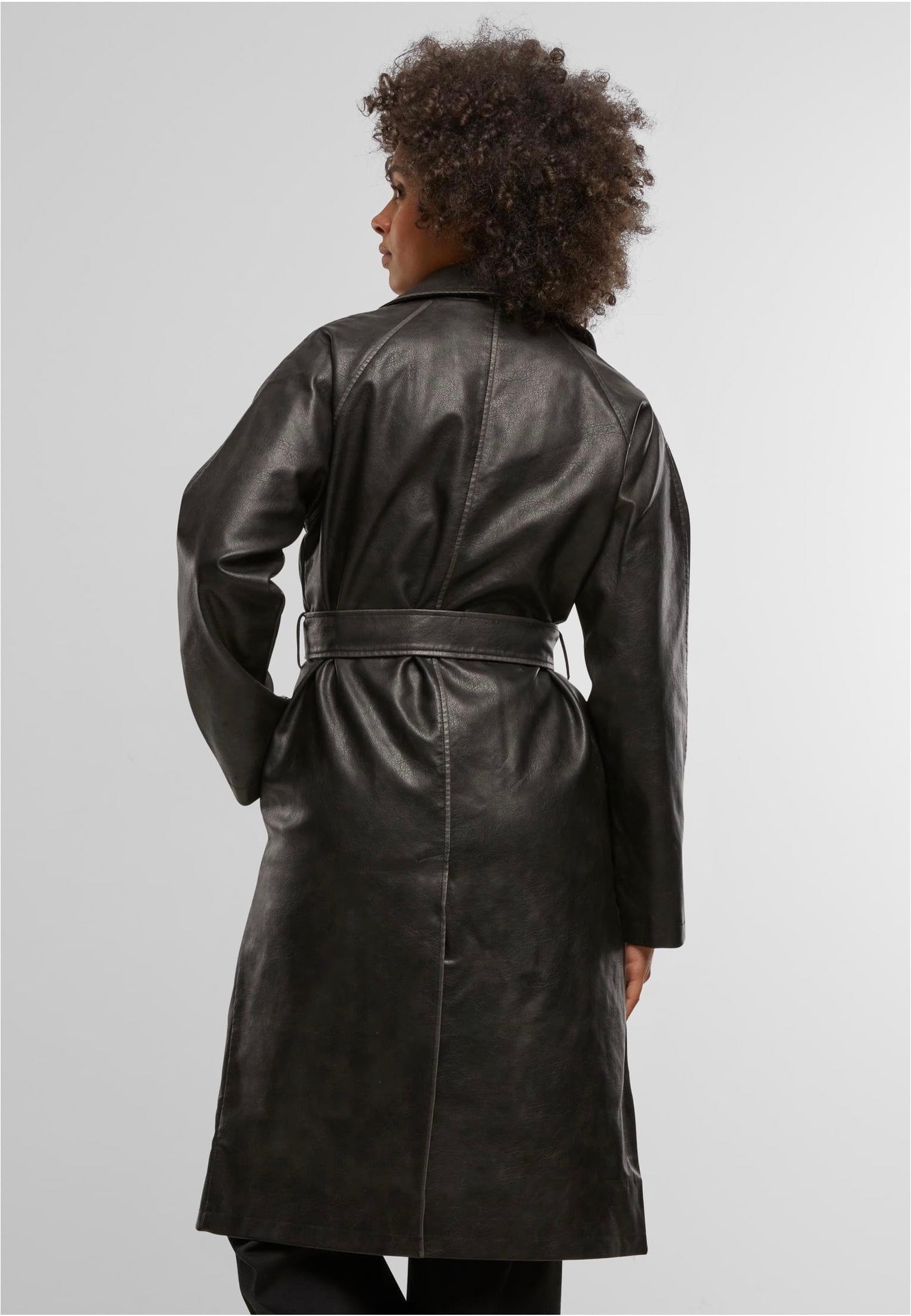 Urban Classics - Ladies Vintage Leather - Trenchcoat | Women-Image