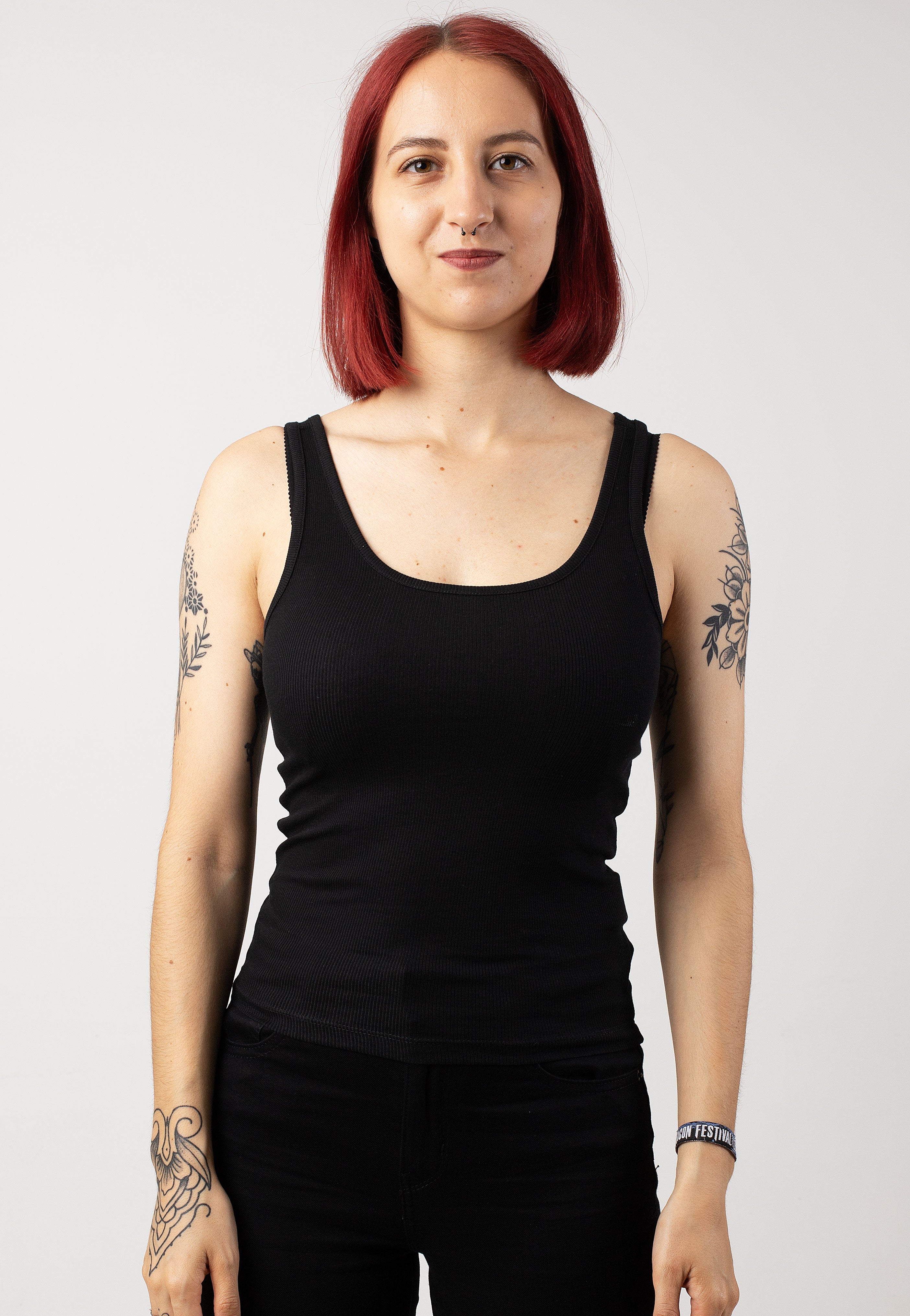 Urban Classics - Ladies Organic Basic Rib Pack Of 2 Black/White - Tank | Women-Image