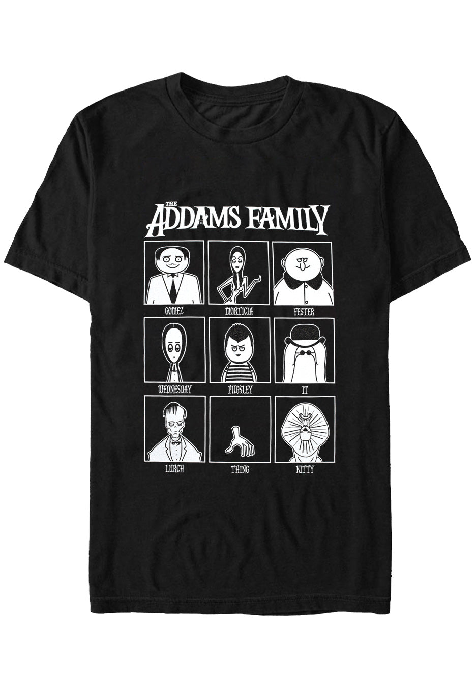 The Addams Family - Yearbook Layout - T-Shirt | Neutral-Image