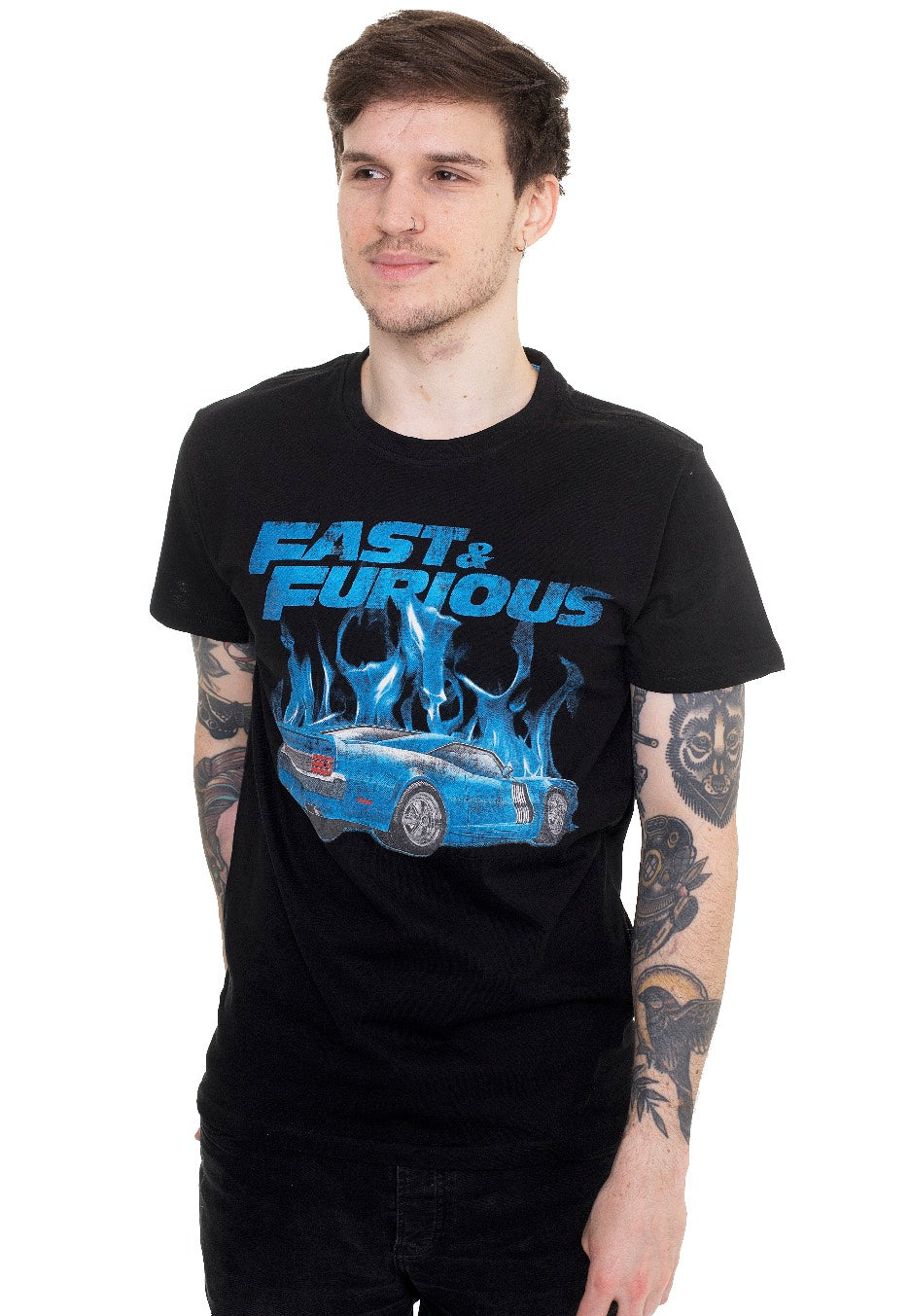 The Fast And The Furious - Blue Flames - T-Shirt | Men-Image