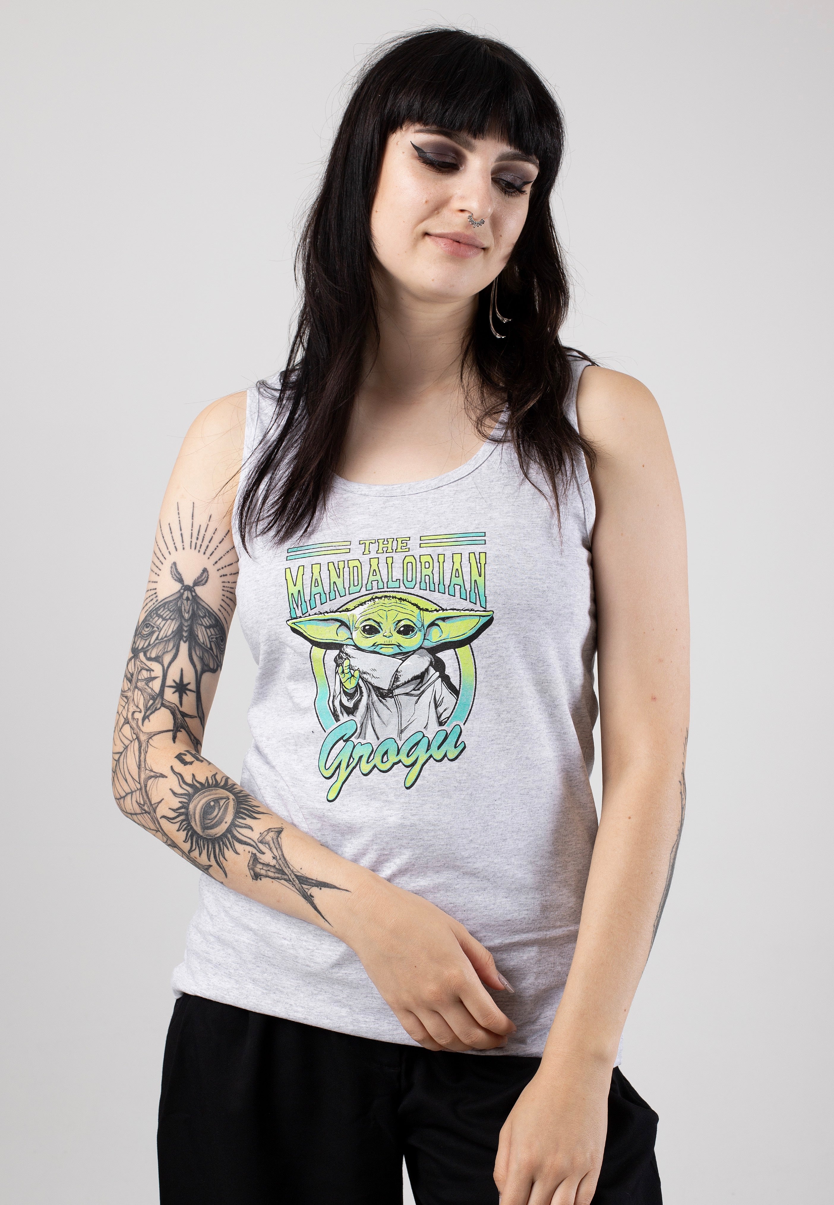 The Mandalorian - Grogu Collegiate Heather Grey - Tank | Women-Image