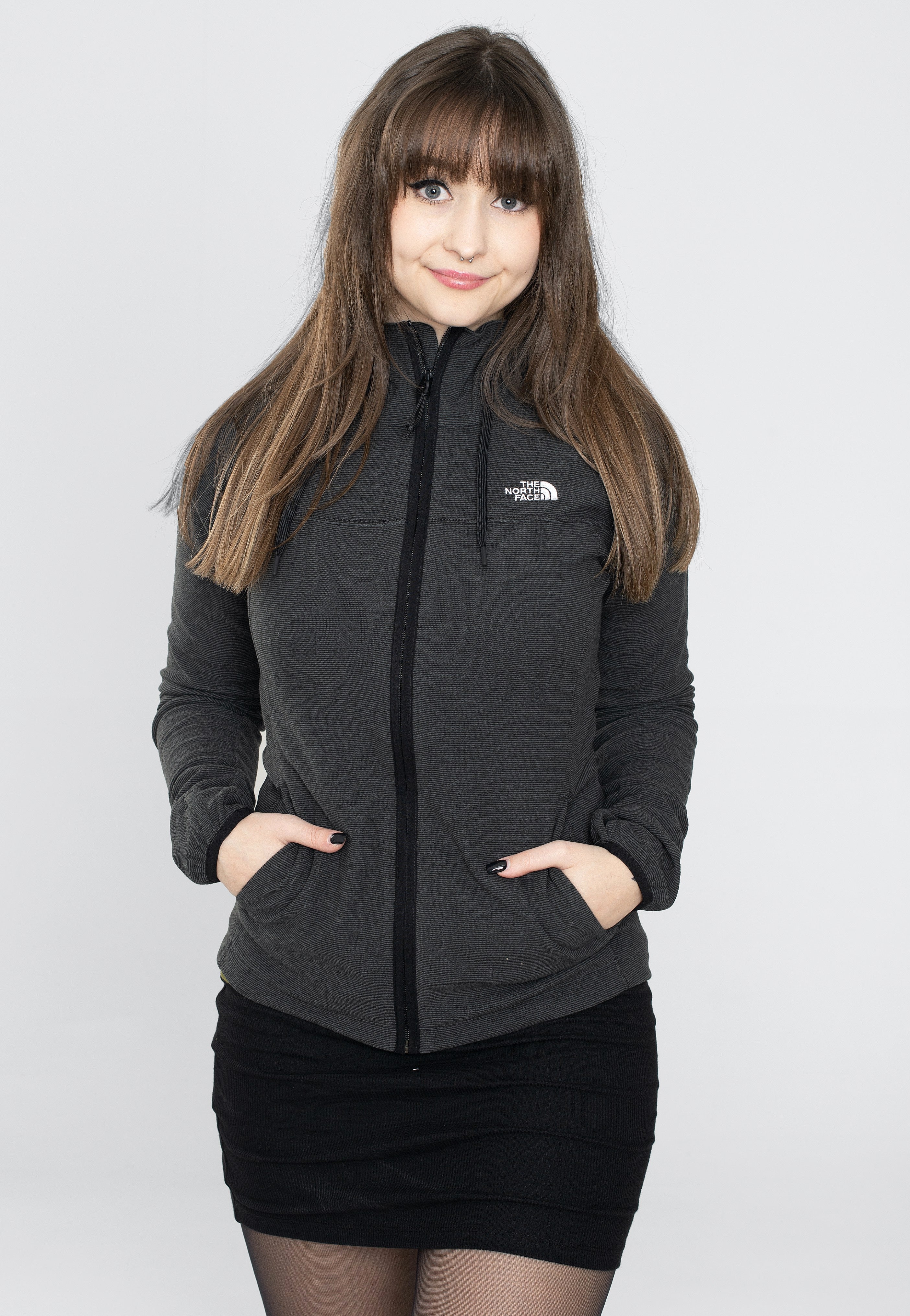 The North Face - Women’s Homesafe Full Zip Fleece Tnf Black Strip - Zipper | Women-Image