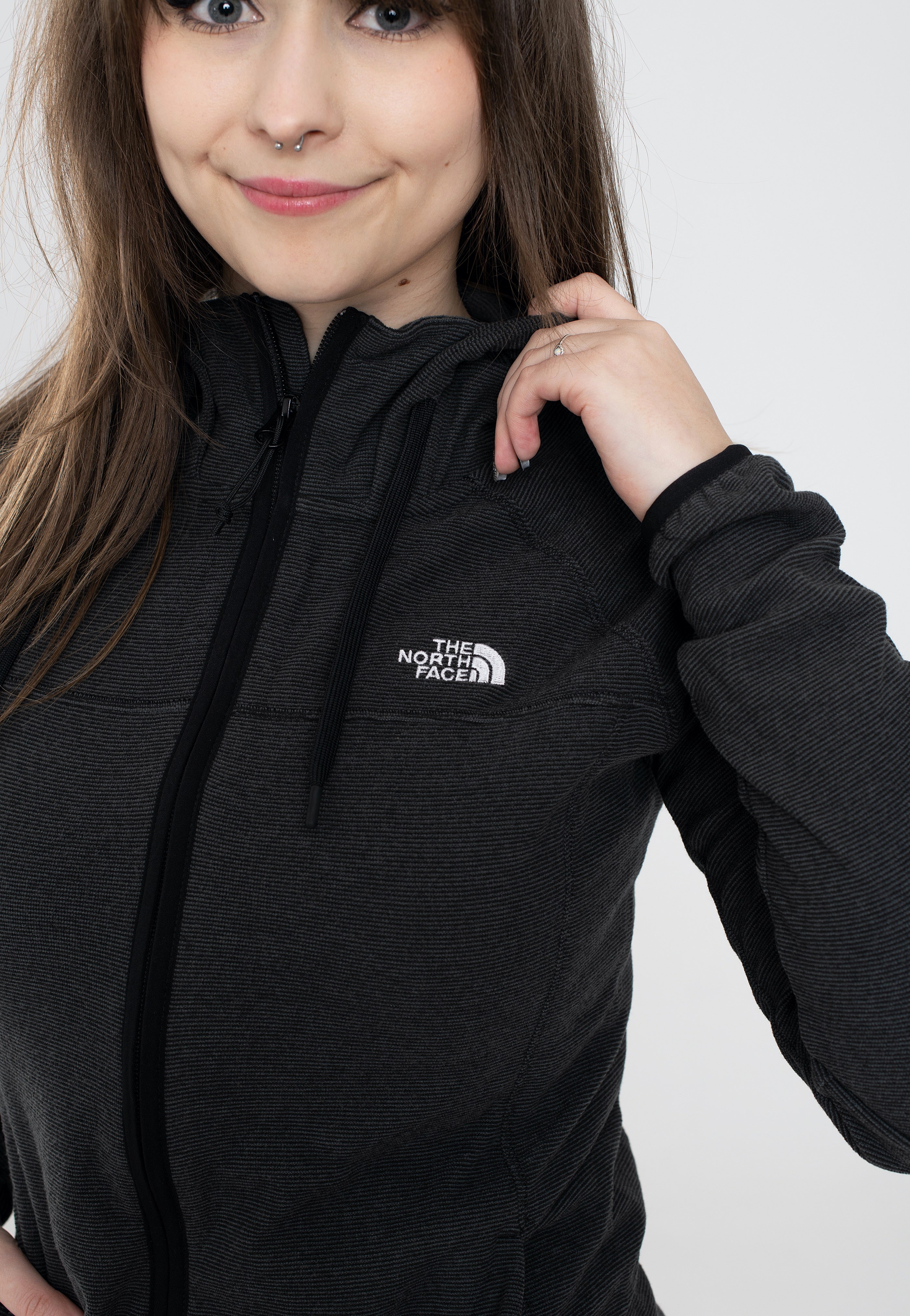 The North Face - Women’s Homesafe Full Zip Fleece Tnf Black Strip - Zipper | Women-Image