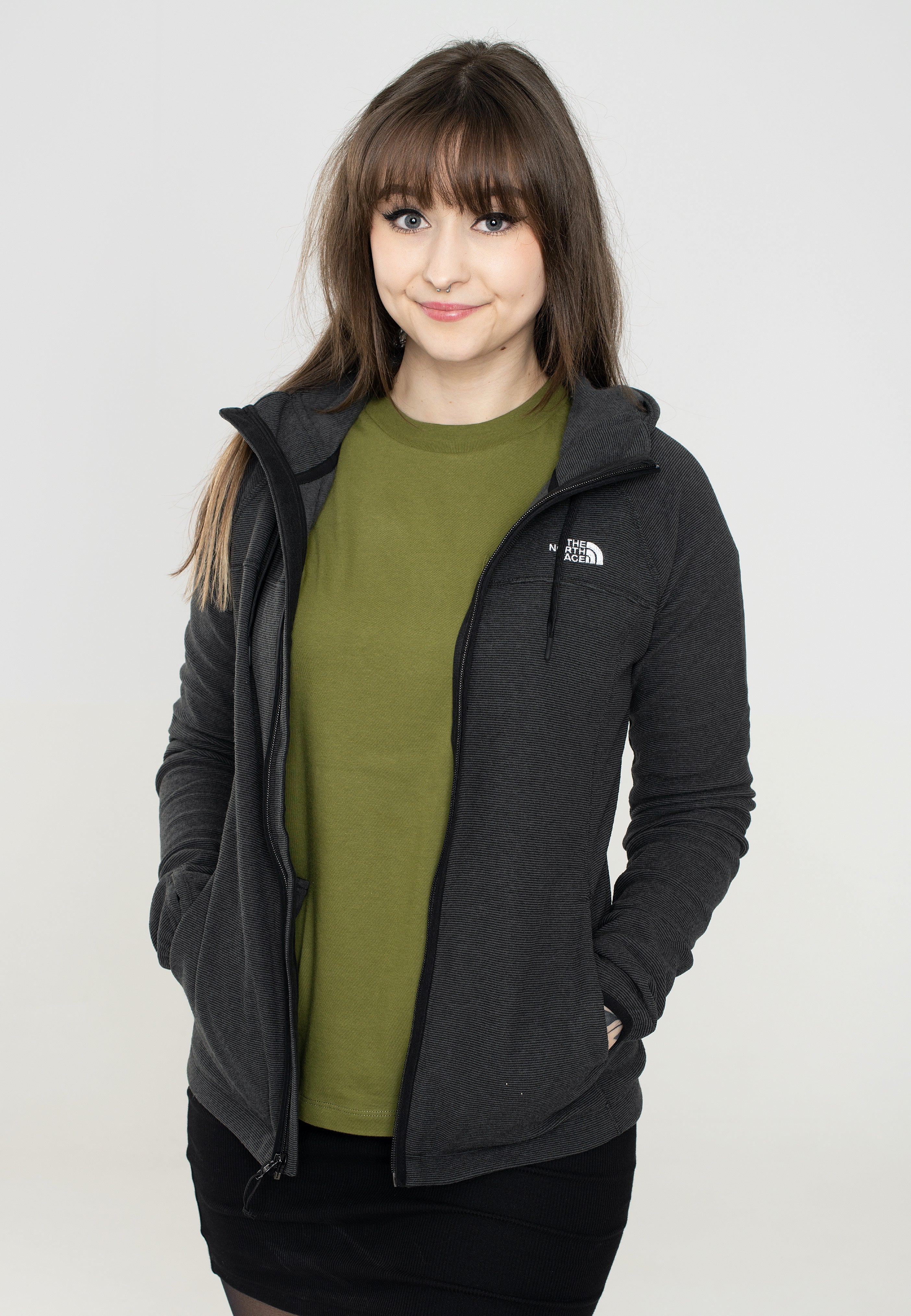 The North Face - Women’s Homesafe Full Zip Fleece Tnf Black Strip - Zipper | Women-Image