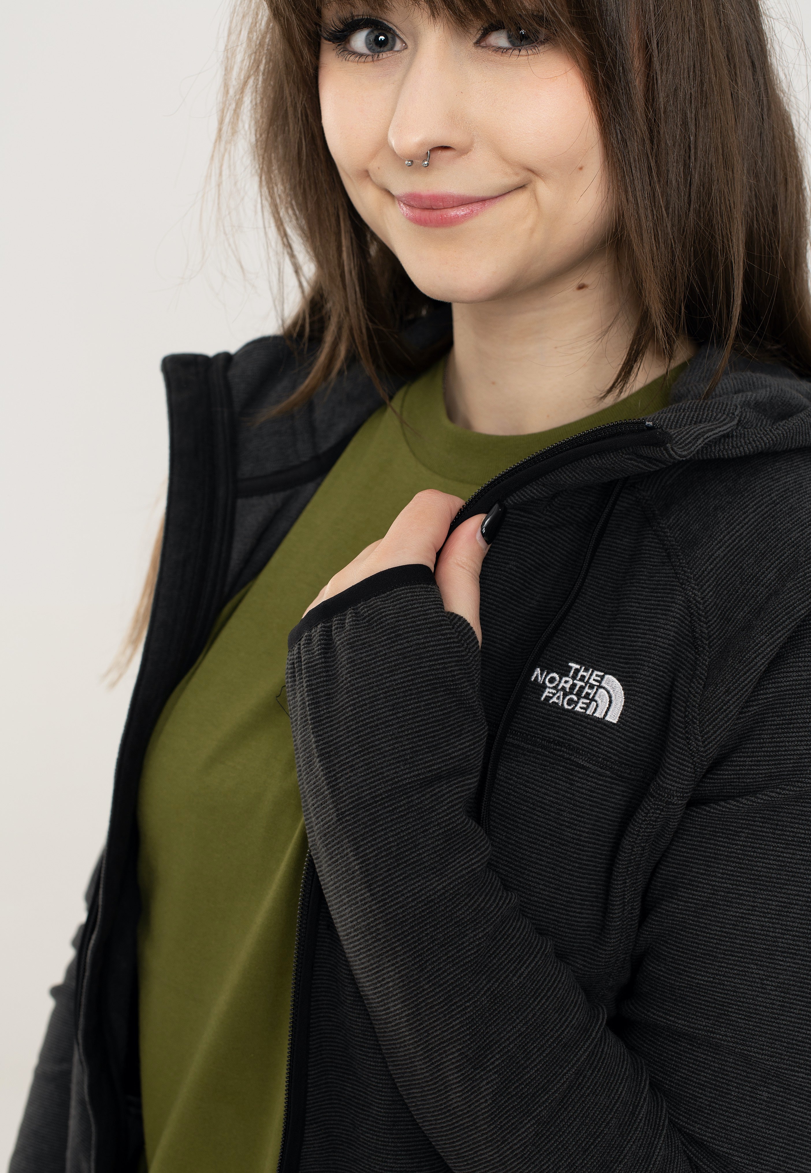 The North Face - Women’s Homesafe Full Zip Fleece Tnf Black Strip - Zipper | Women-Image