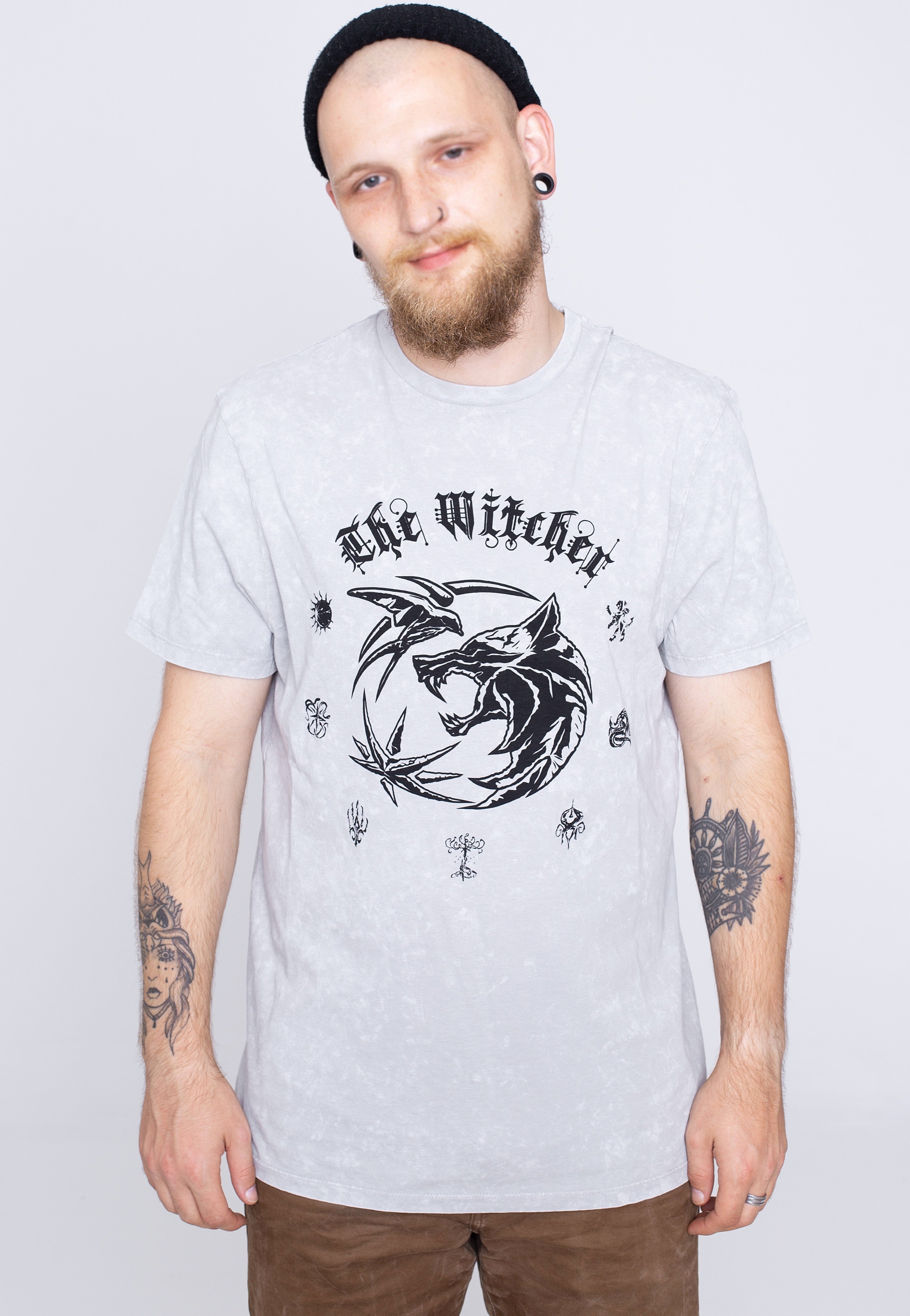 The Witcher - Vintage Acid Wash Grey - T-Shirt | Men-Image