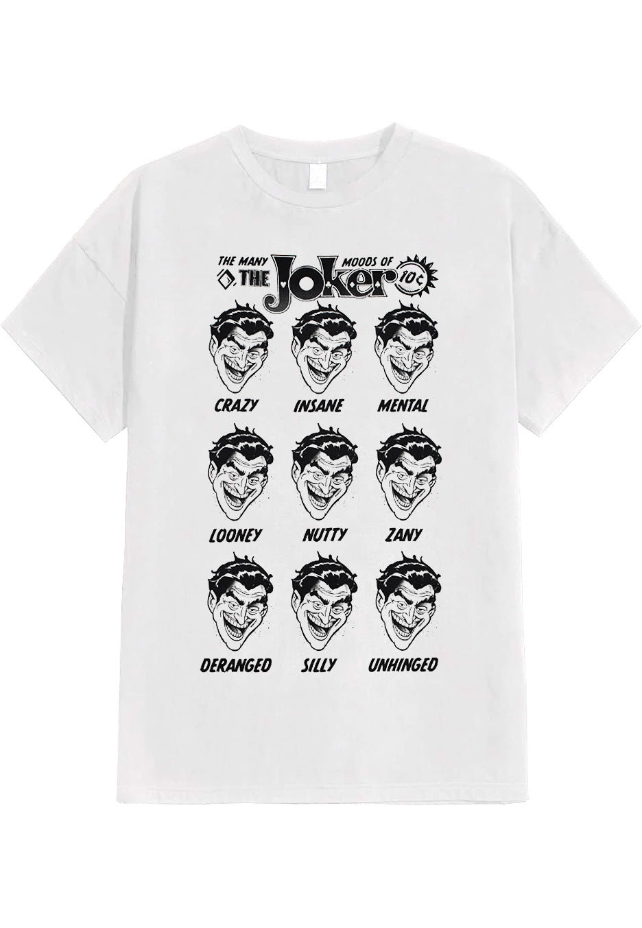 Joker - Many Moods Of Joker White - T-Shirt | Neutral-Image