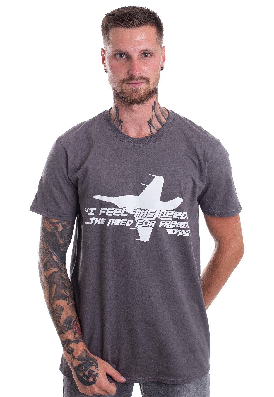 Top Gun - I Feel The Need For Speed Dark Grey - T-Shirt | Men-Image