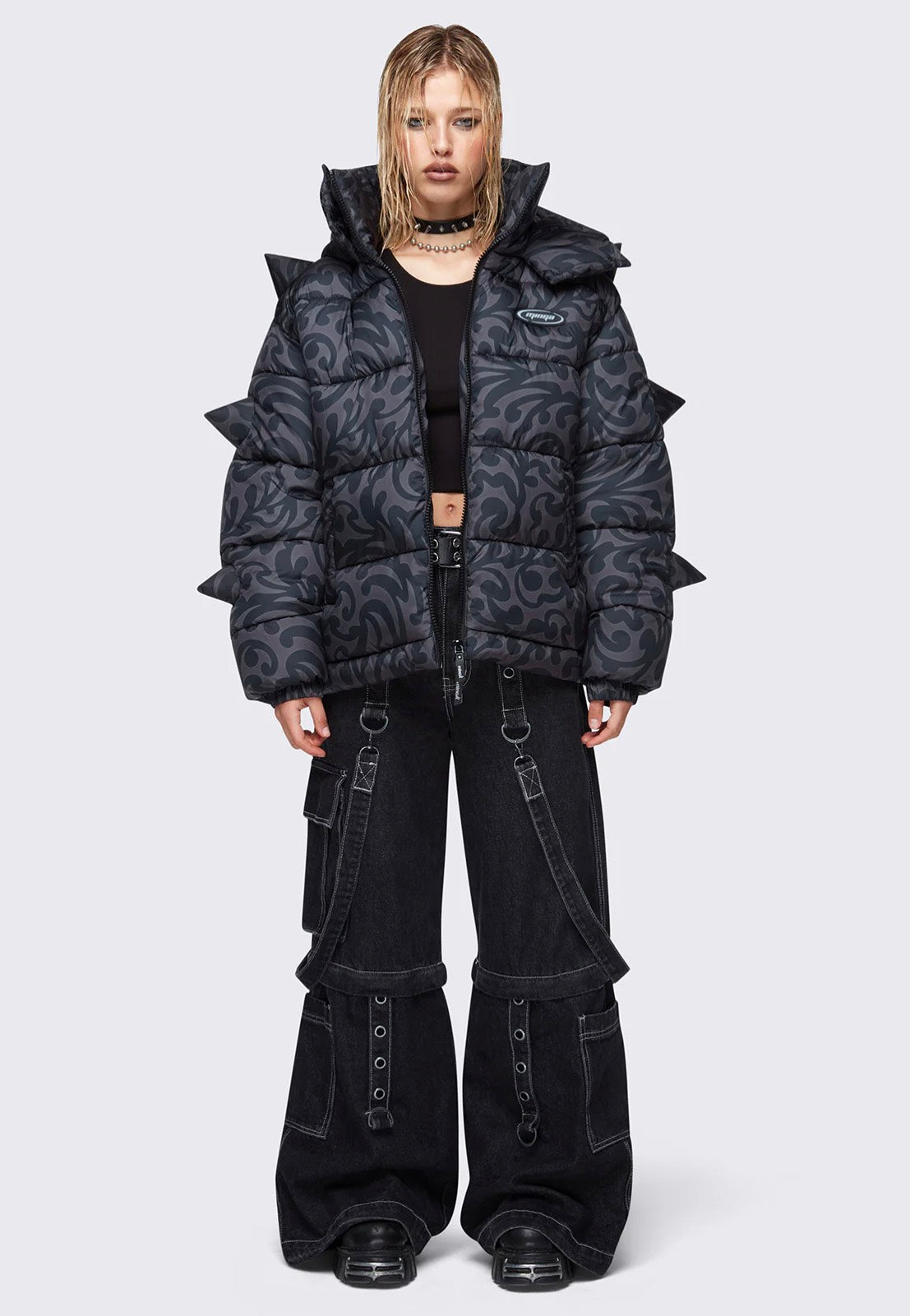 Minga London - Trippin Spike Hooded Puffer - Jacket | Women-Image