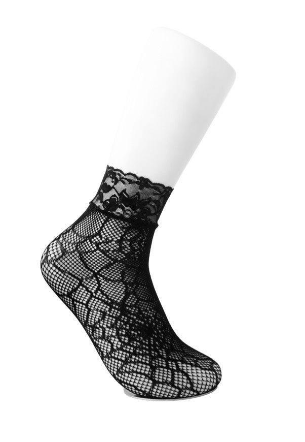 T.U.K. - Spiderweb Lace Fishnet - Socks | Neutral-Image