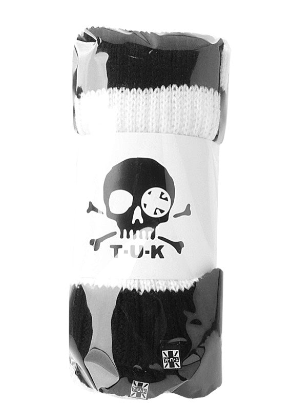 T.U.K. - Legging Black White Stripe Knit - Legwarmer | Neutral-Image