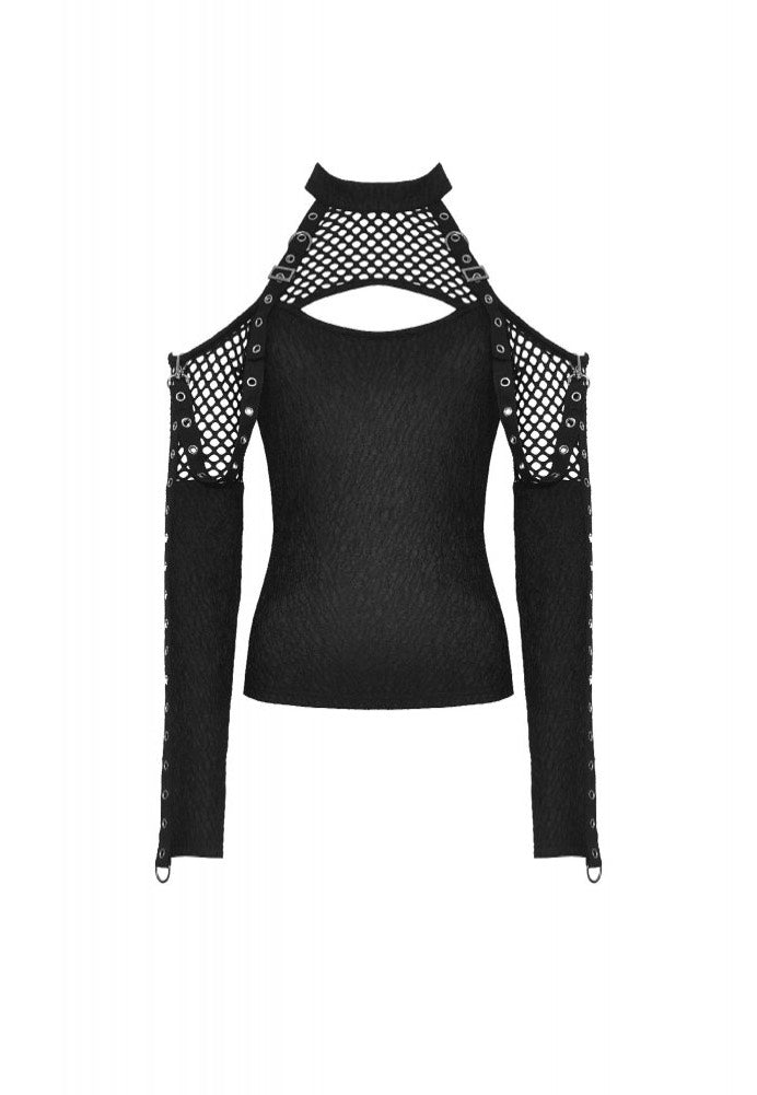 Dark In Love - Punk Locomotive Net Cutout - Top | Women-Image