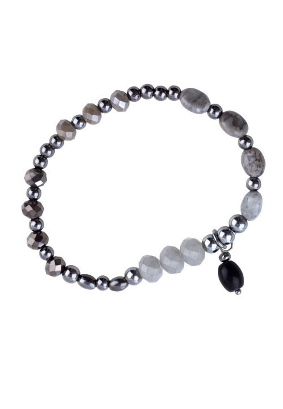 etNox - Real Stone Silver/Black - Bangles | Neutral-Image