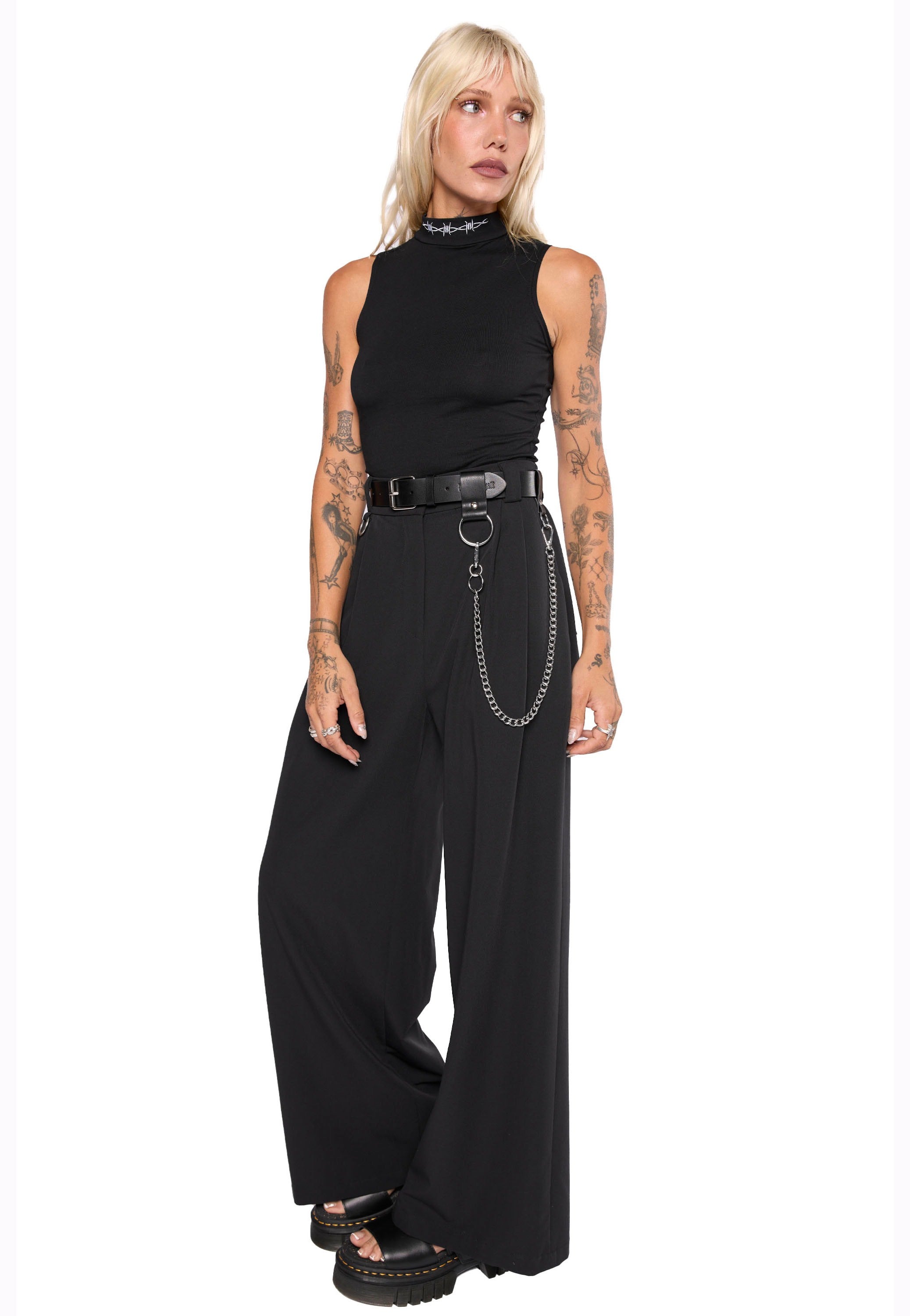 Mary Wyatt - Unchained Wide Leg O-Ring - Pants | Women-Image