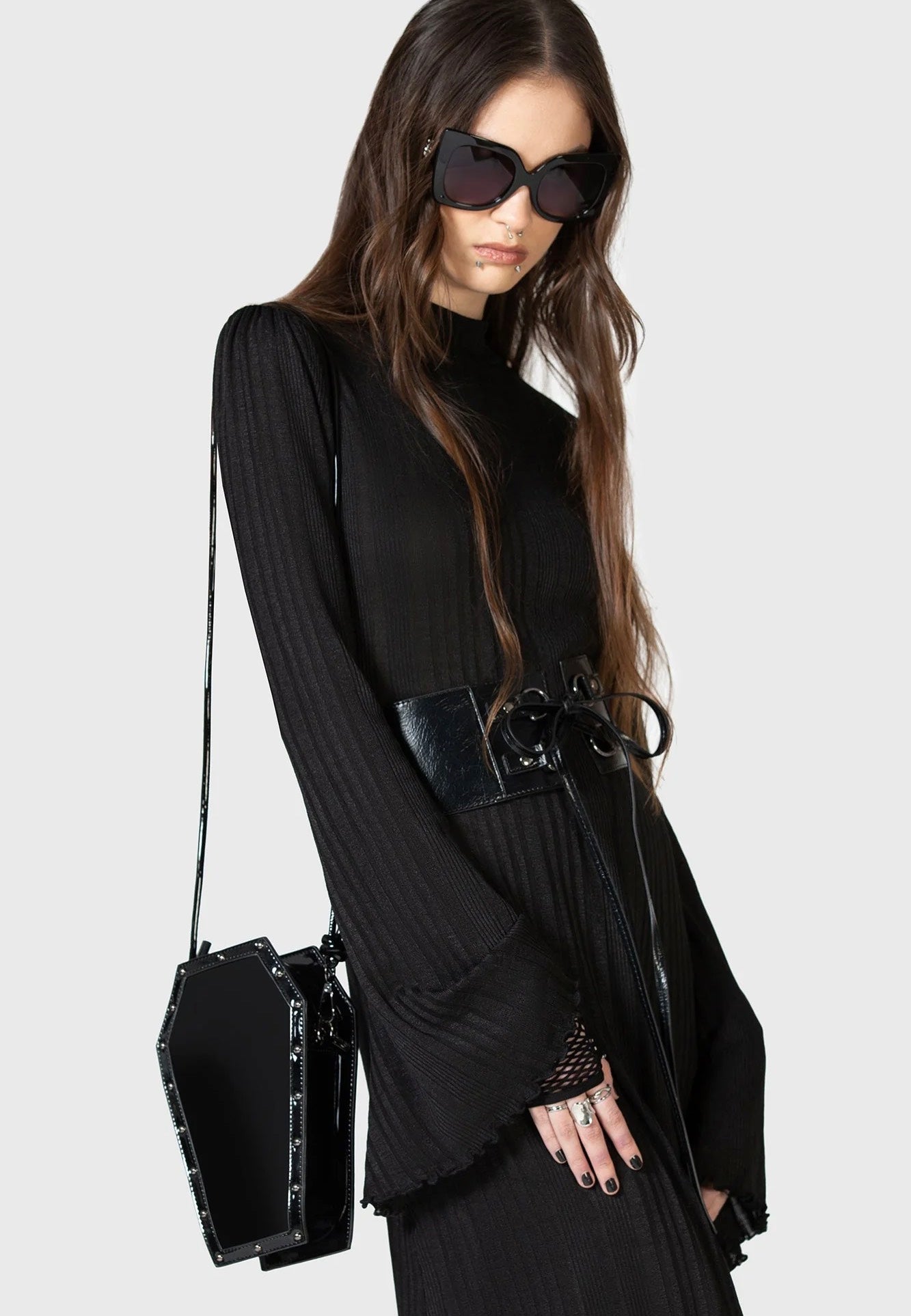 Killstar x Kihilist - Unconfirmed Coffin Crossbody Black - Bag | Neutral-Image