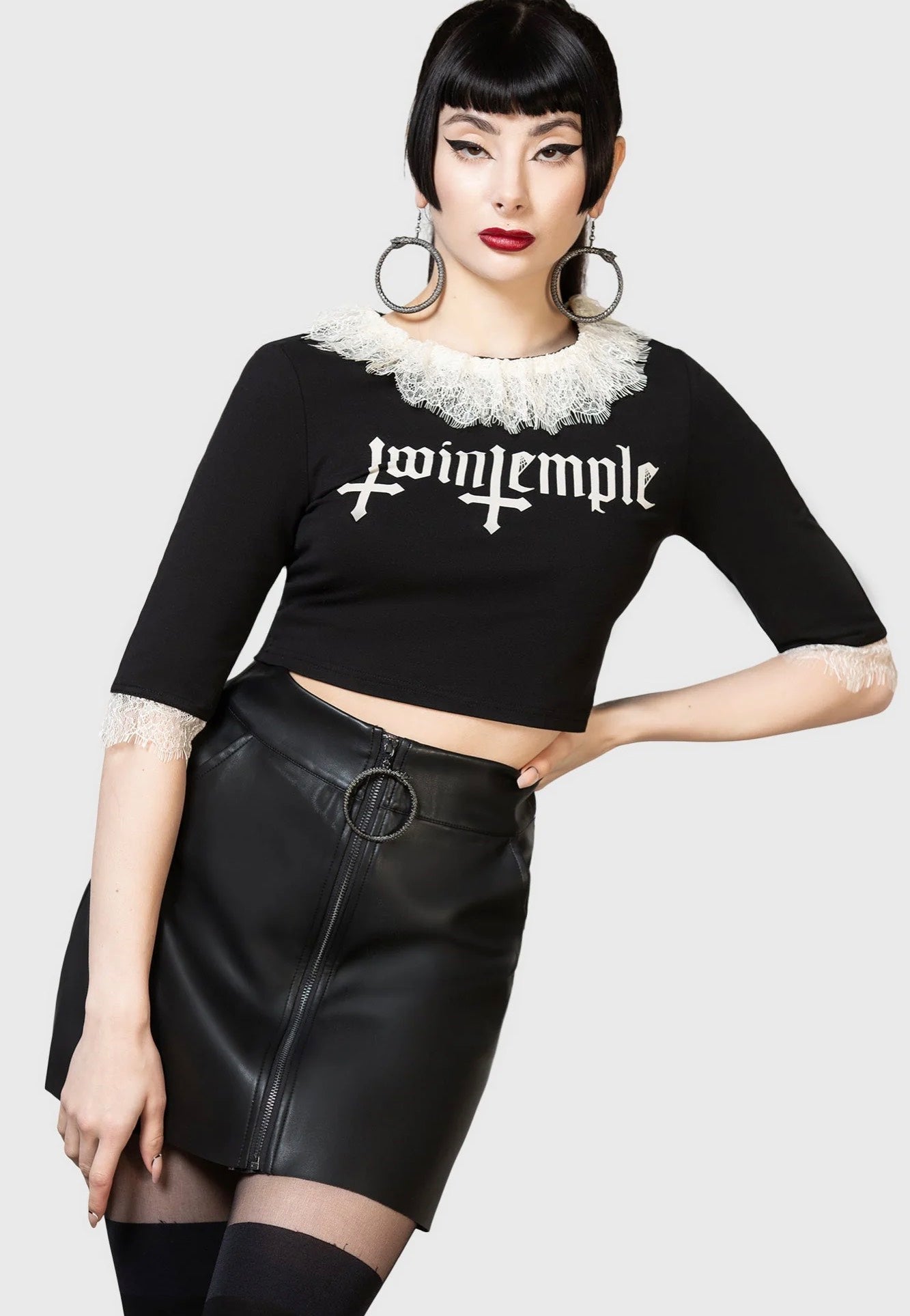 Killstar x Twin Temple - Unearthly Mini Black - Skirt | Women-Image