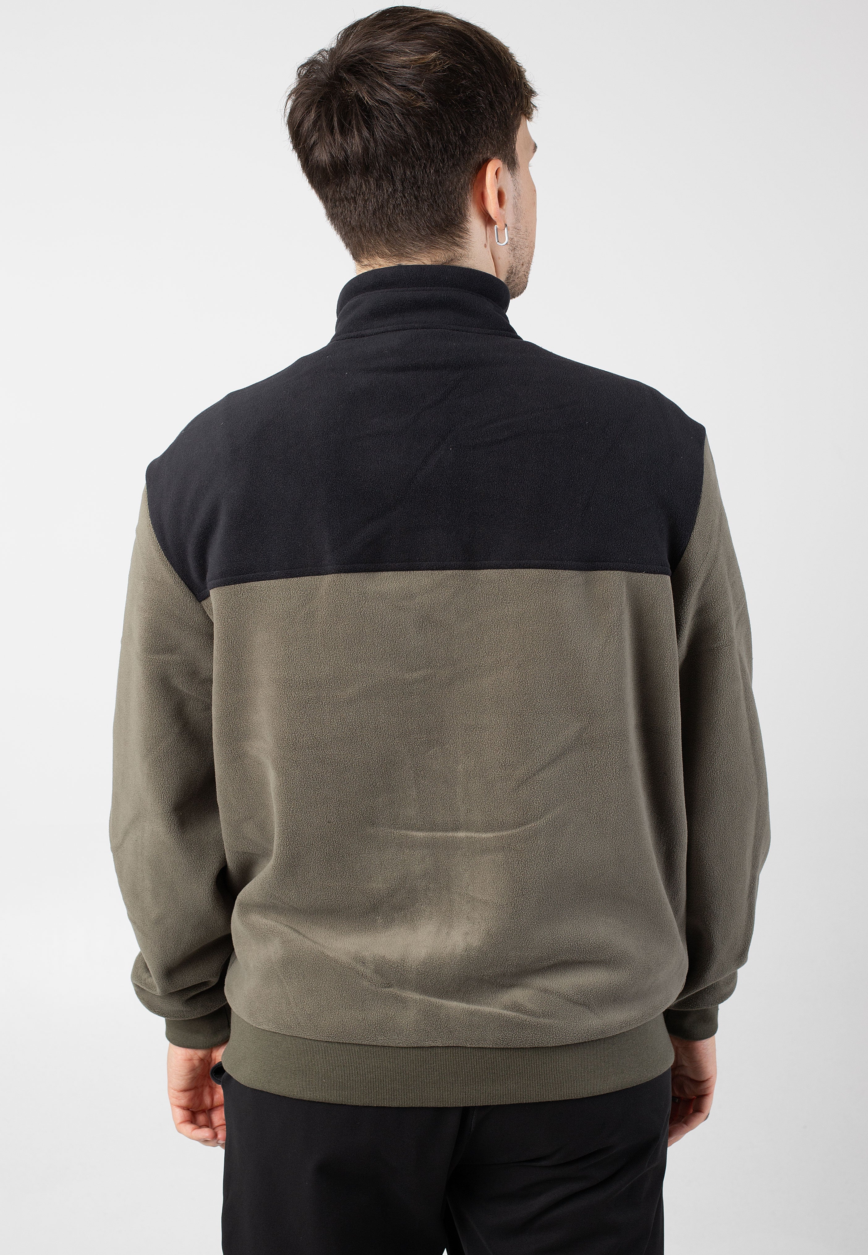 Urban Classics - Colour Block Polar Fleece Black/Olive - Jacket | Men-Image