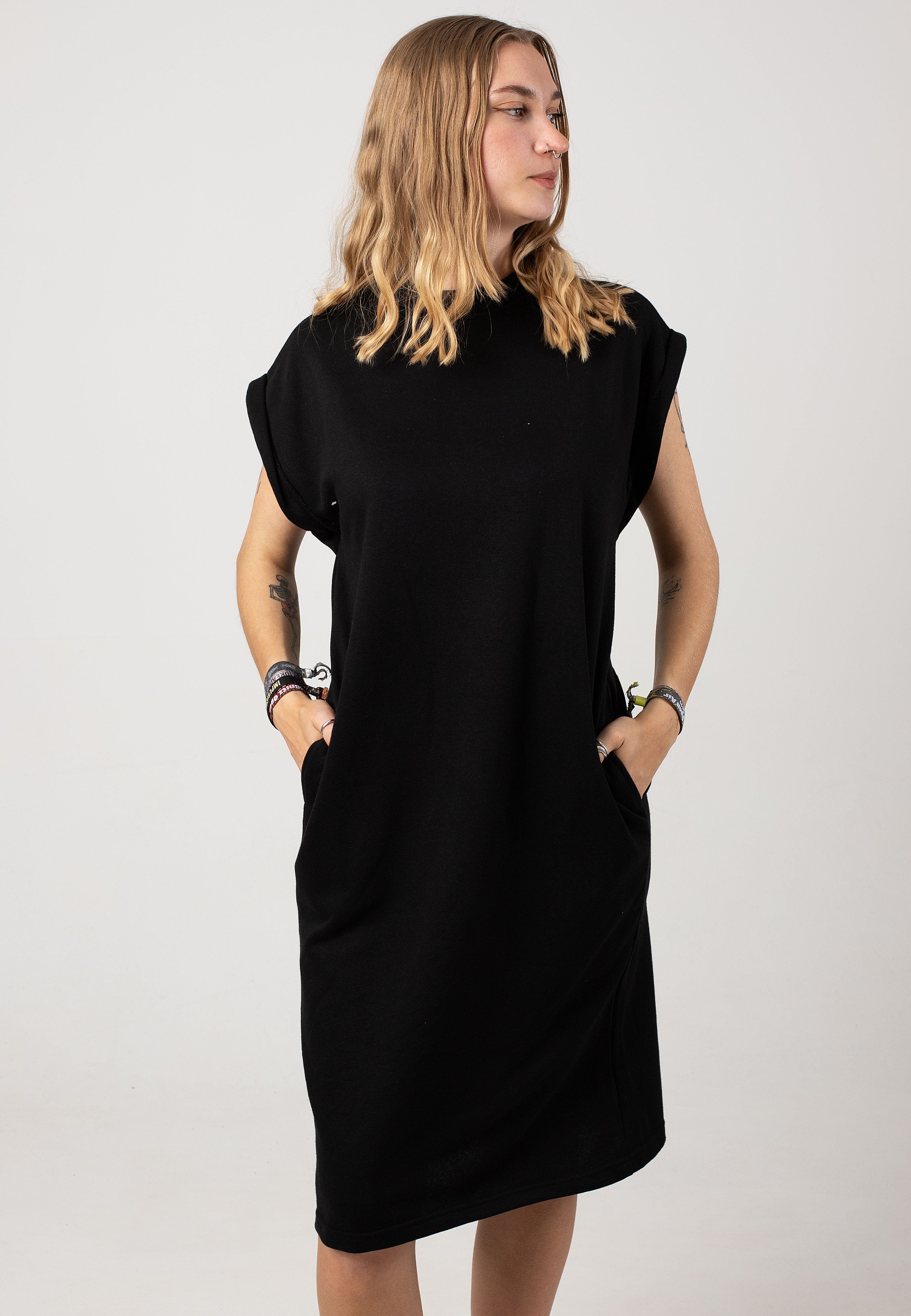 Urban Classics - Ladies Light Terry Black - Dress