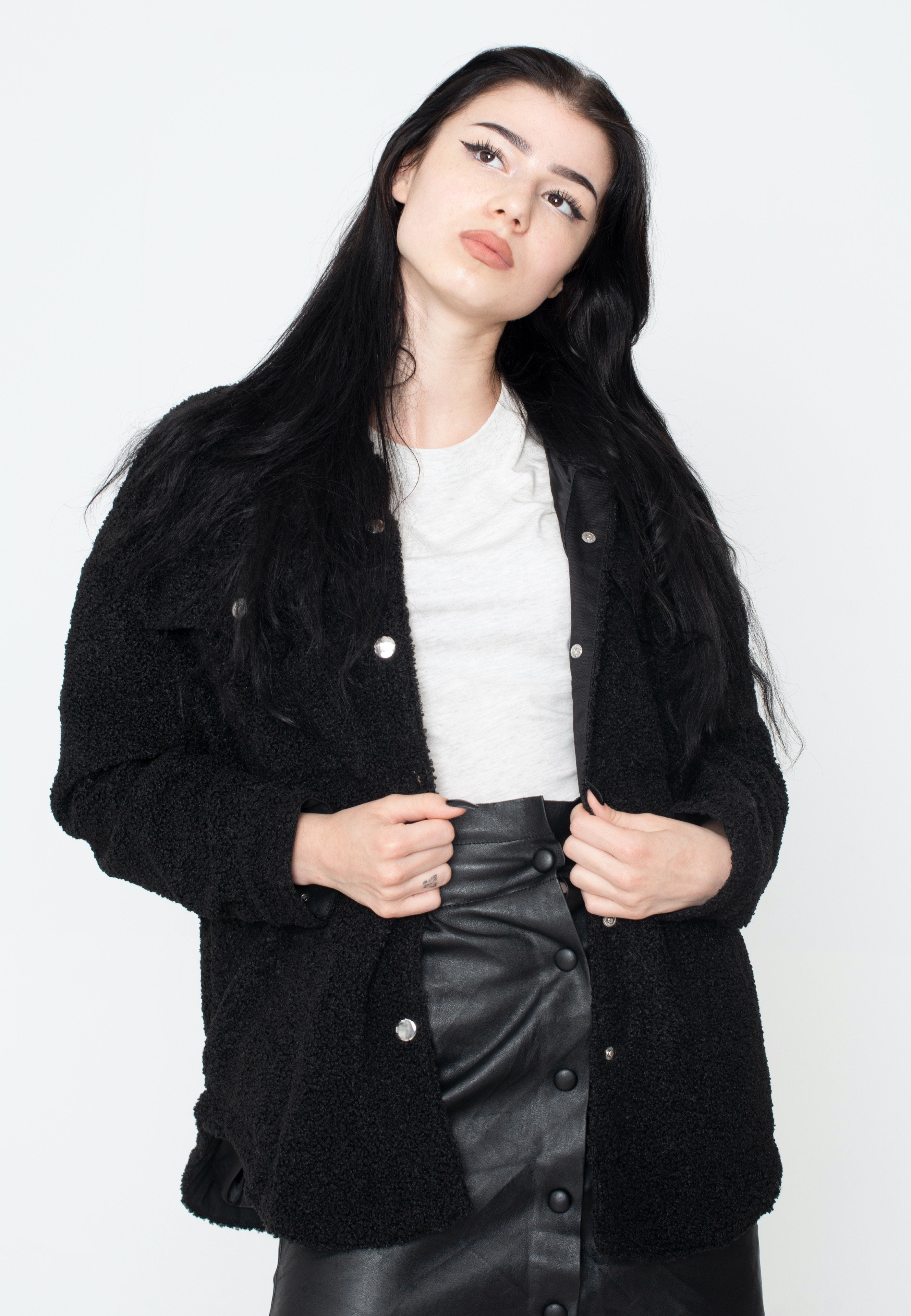 Urban Classics - Ladies Sherpa Black - Jacket | Women-Image