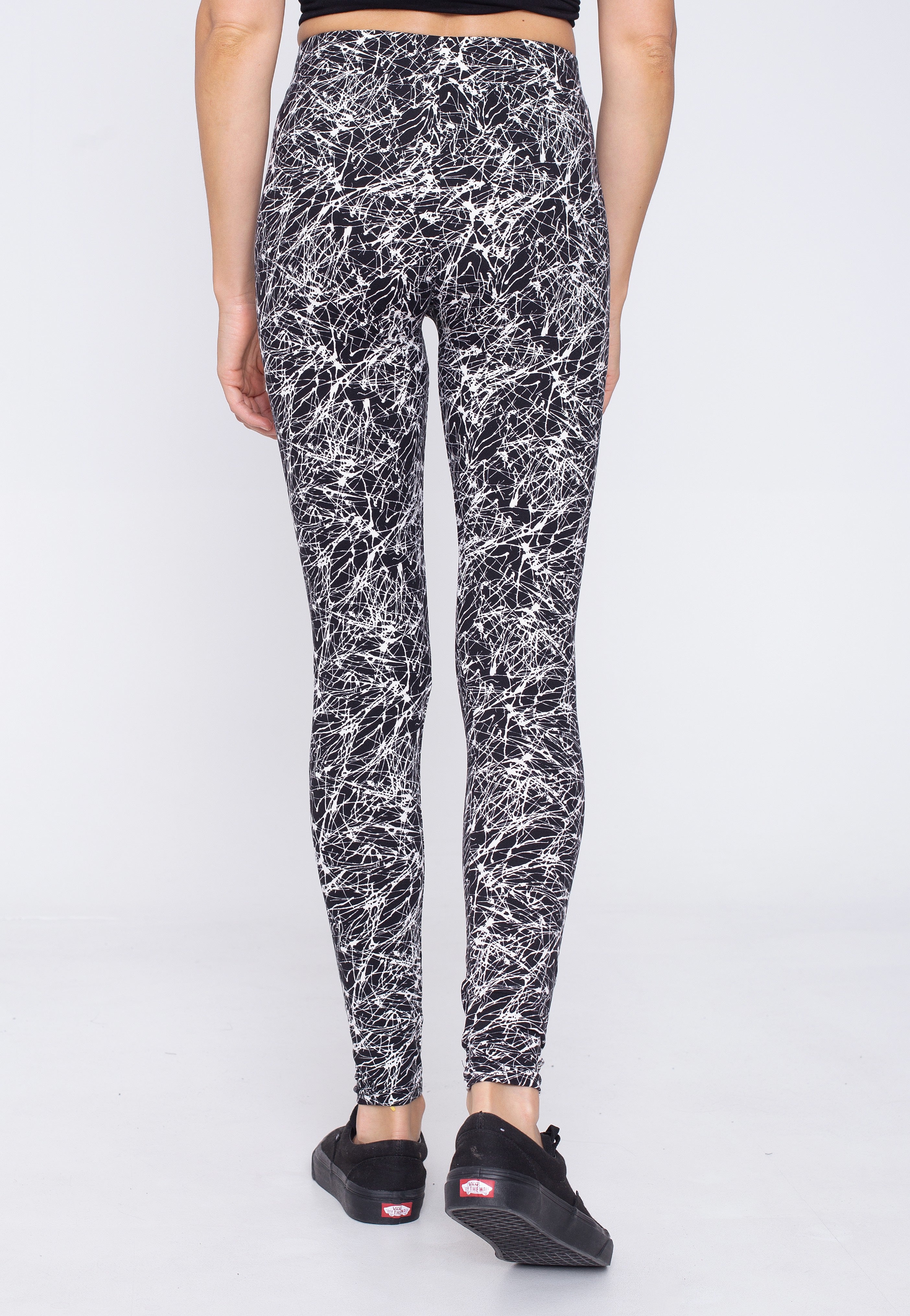 Urban Classics - Ladies Soft Aop Blackpaint - Leggings | Women-Image