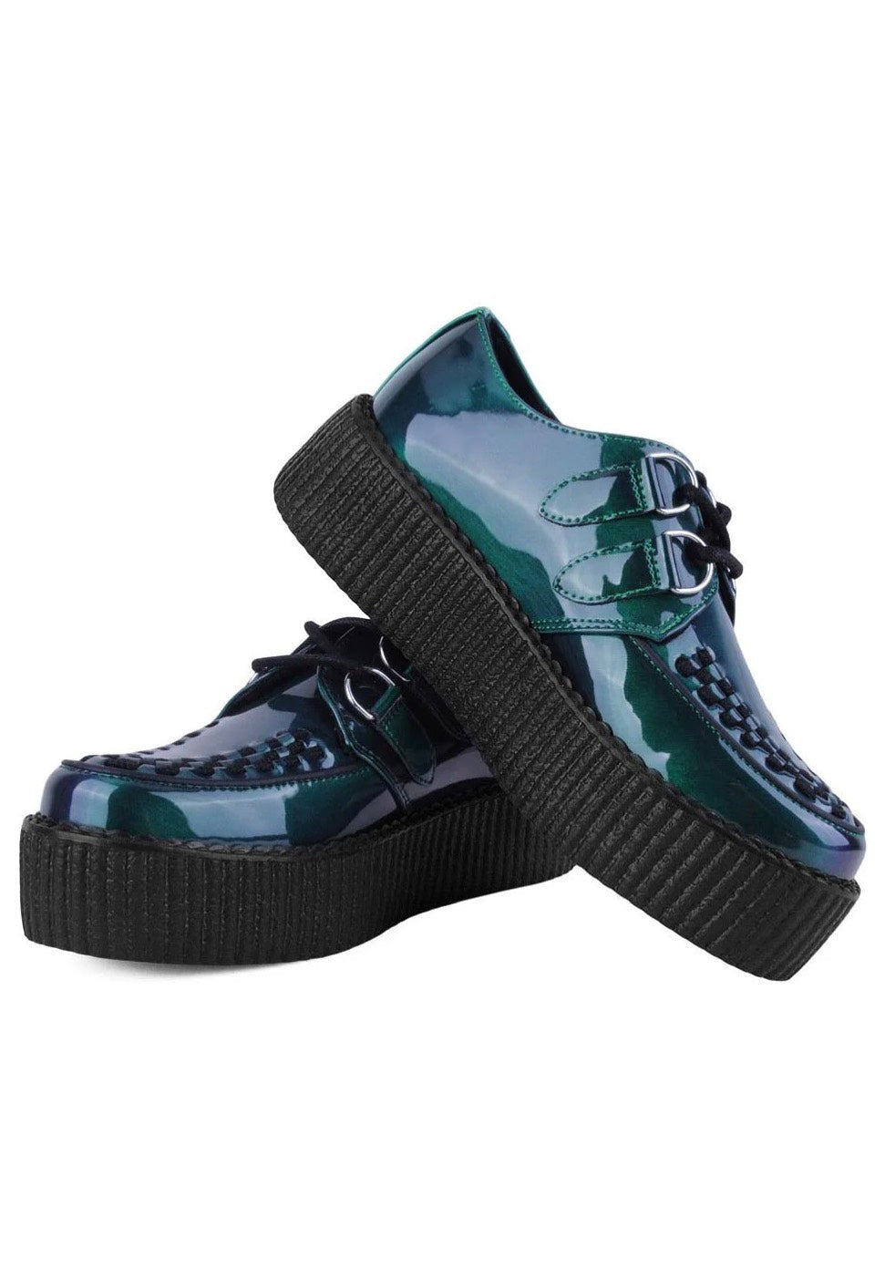 T.U.K. - Viva High Green Metallic - Girl Shoes | Women-Image