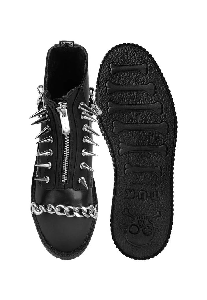 T.U.K. - Viva High Sole Black Spike N Chain - Girl Shoes | Women-Image