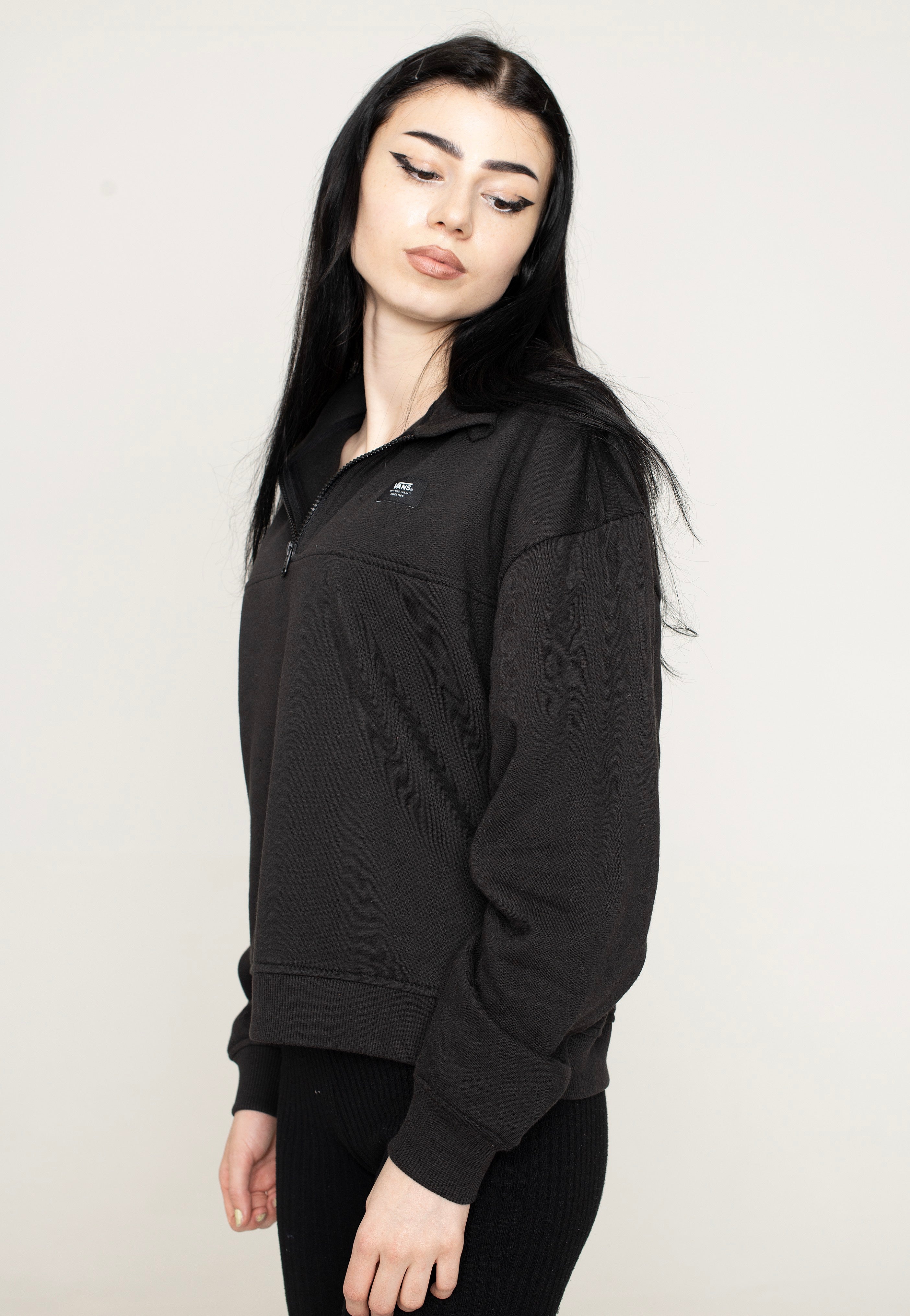 Vans - Leighton Mock Neck Fleece Black - Sweater | Women-Image