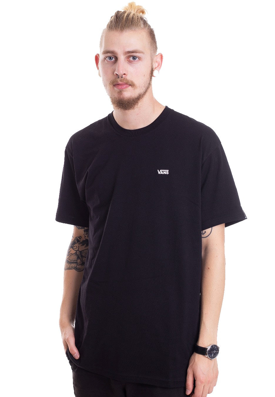 Vans - Left Chest Logo Black/White - T-Shirt | Men-Image