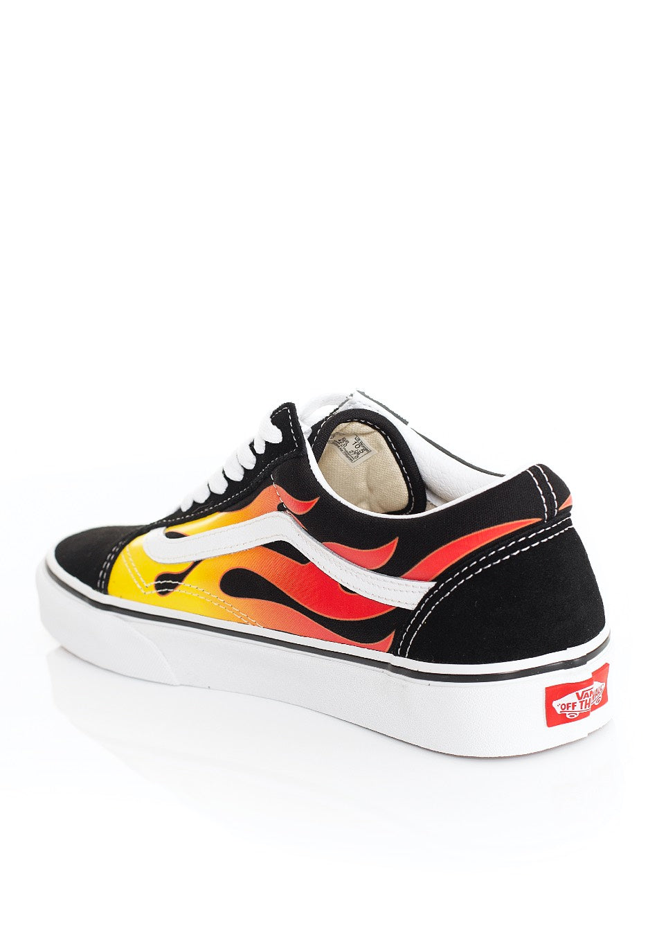 Vans - Old Skool (Flame) Black/Black/True White - Shoes | Men-Image