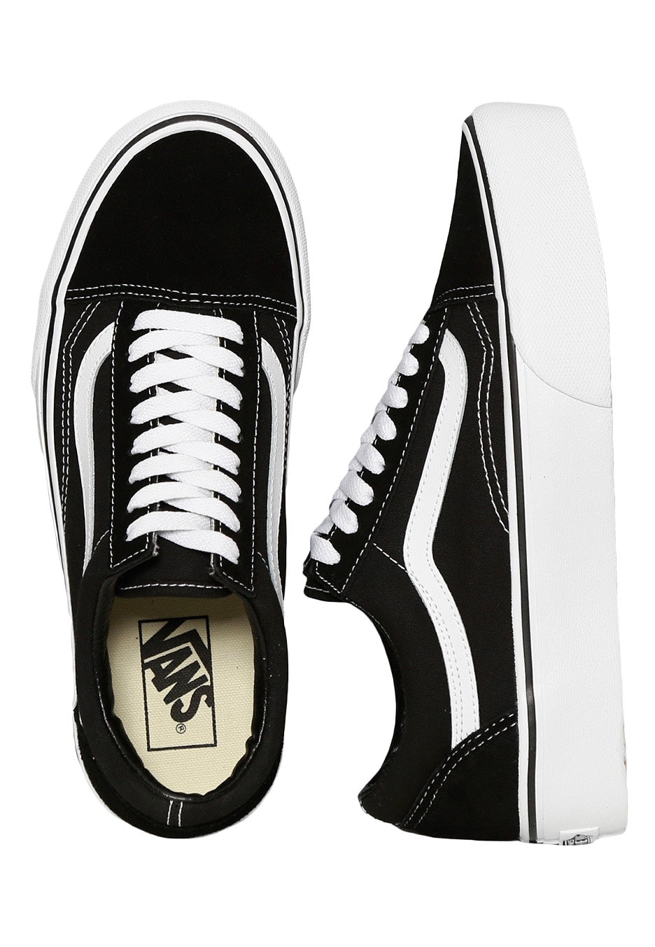 Vans - Old Skool Platform Black/White - Girl Shoes | Women-Image