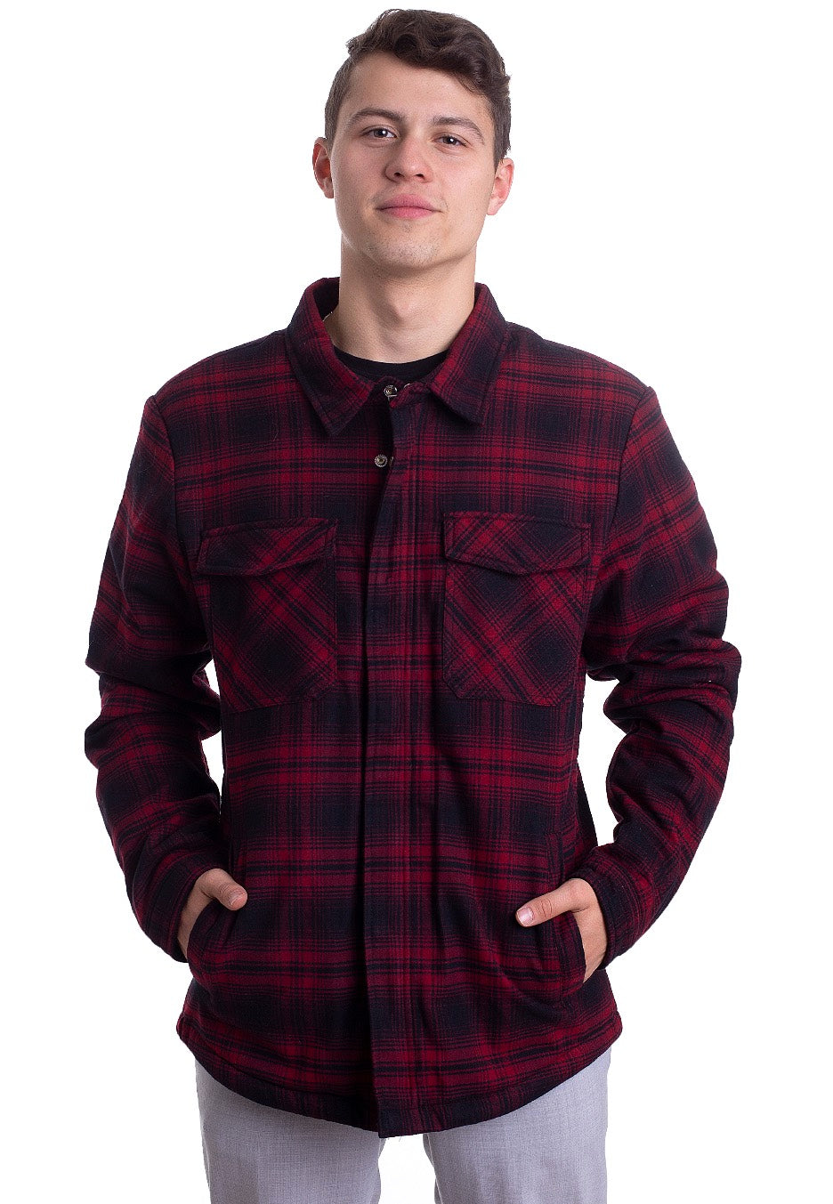 Vintage Industries - Class Sherpa Red Check - Jacket | Men-Image