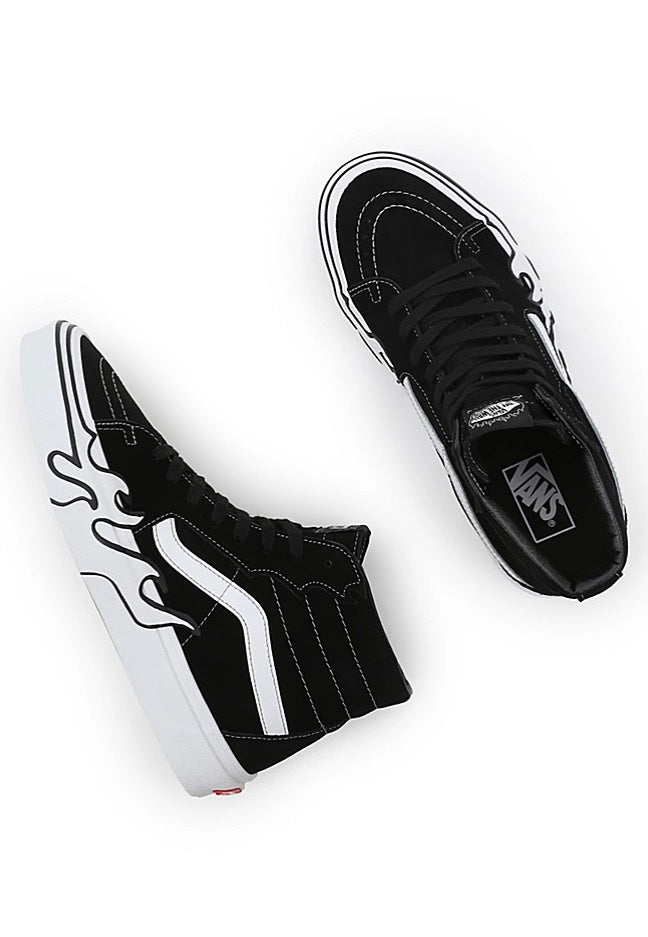 Vans - Sk8 Hi Flame Suede Black/White - Shoes | Men-Image