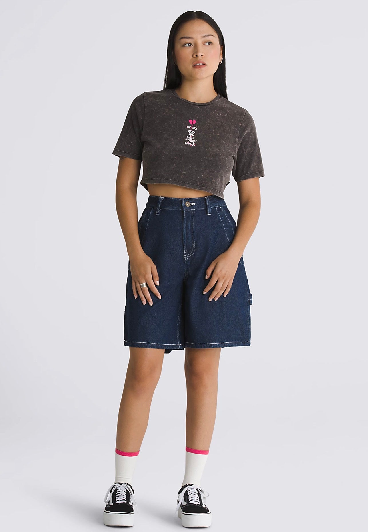 Vans - Heartbreaker Crew Crop II Black - T-Shirt | Women-Image