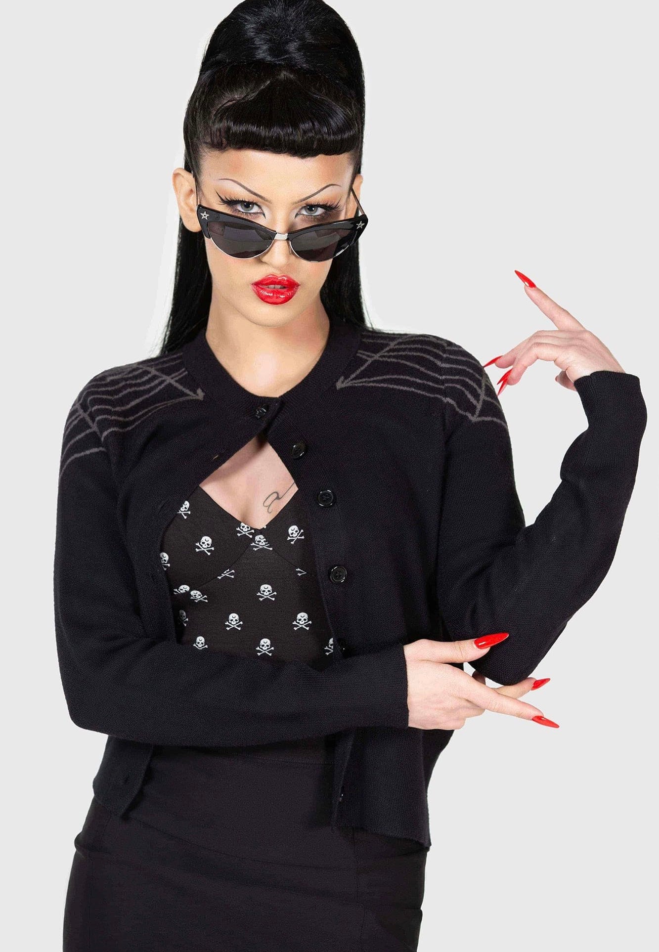 Killstar - Web With It Black - Cardigan | Women-Image