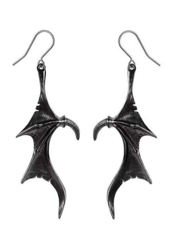 Alchemy England - Wings Of Midnight Silver - Earrings | Neutral-Image