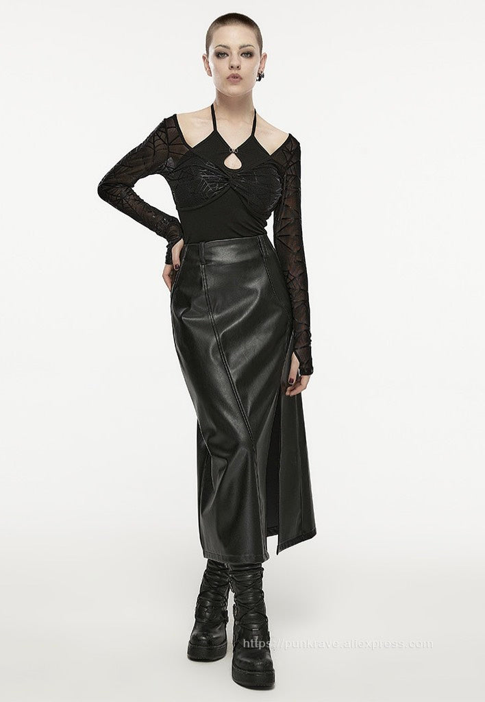 Punk Rave - Witch Bitch Halterneck Black - Top | Women-Image