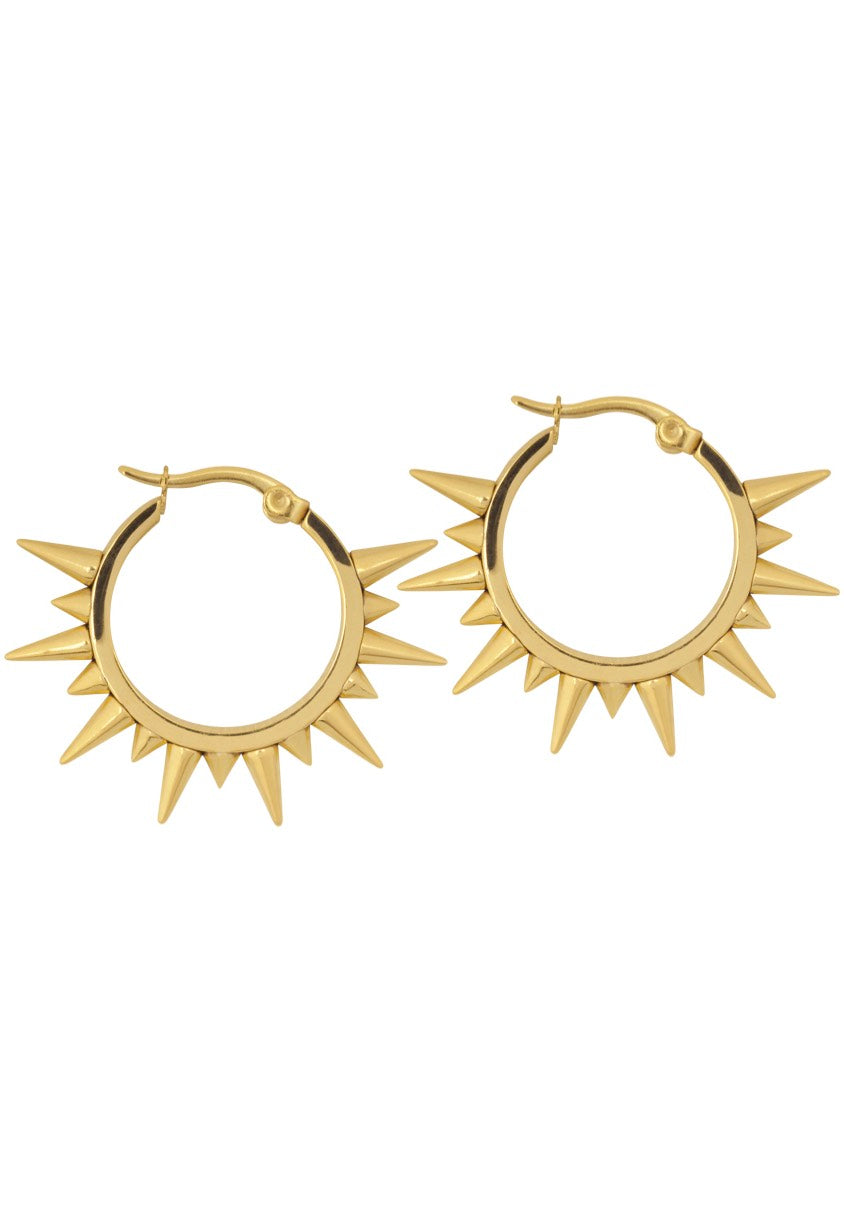 Wildcat - Spiked Gold - Earrings | Neutral-Image